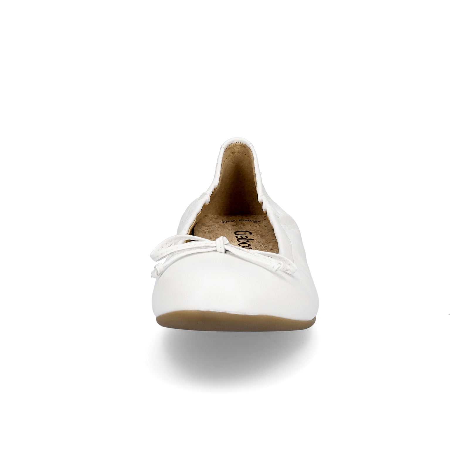 Gabor women's leather ballerina white