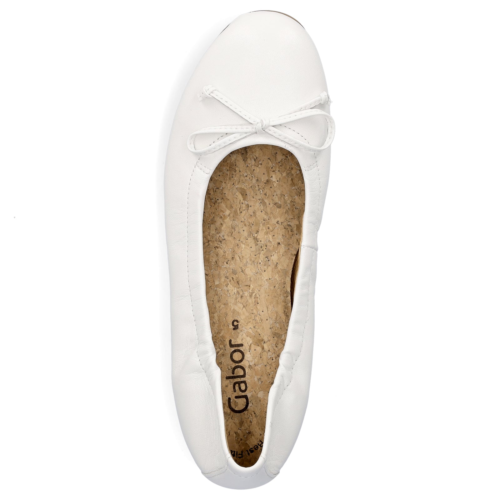 Gabor women's leather ballerina white