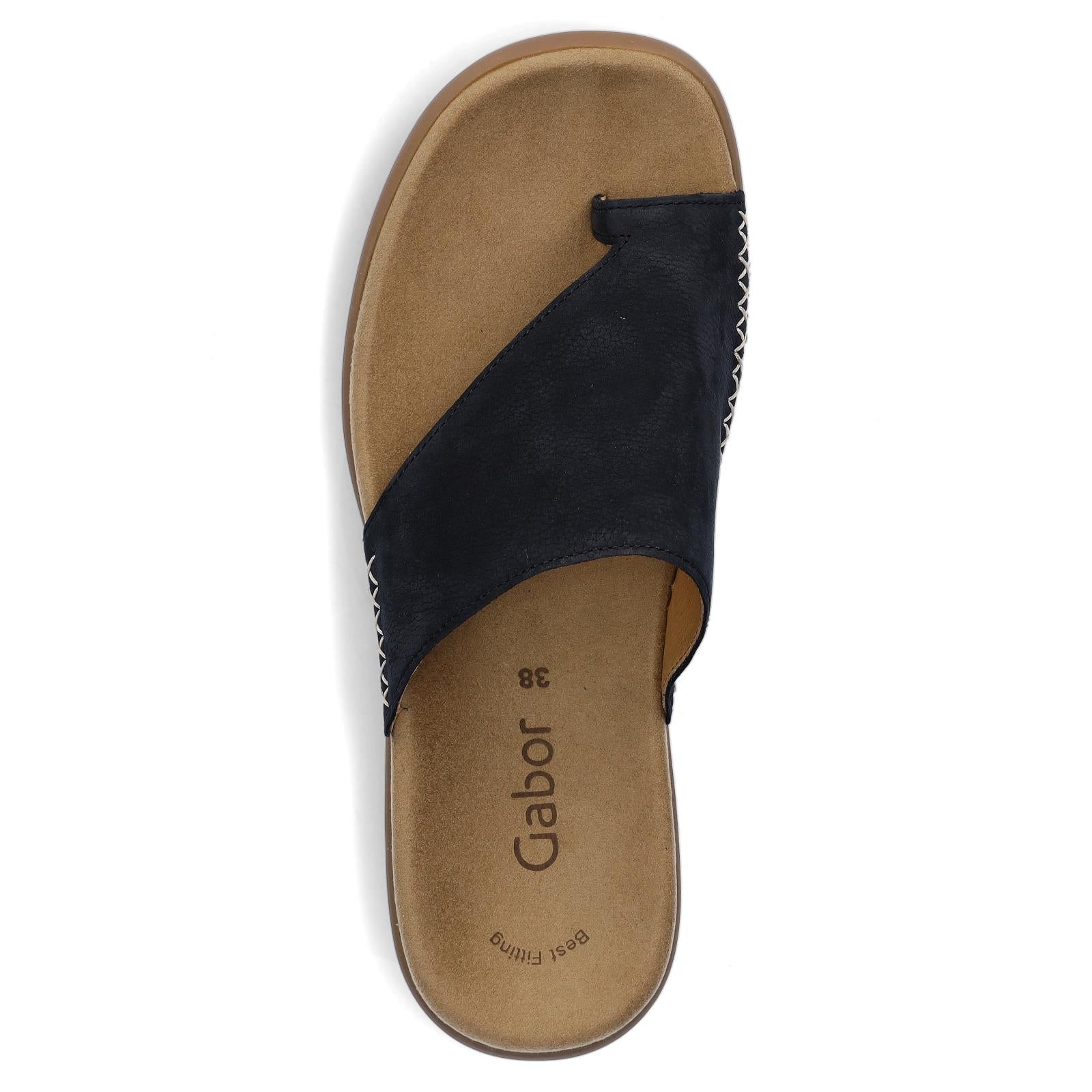 Gabor Damen Leder Pantolette dunkelblau