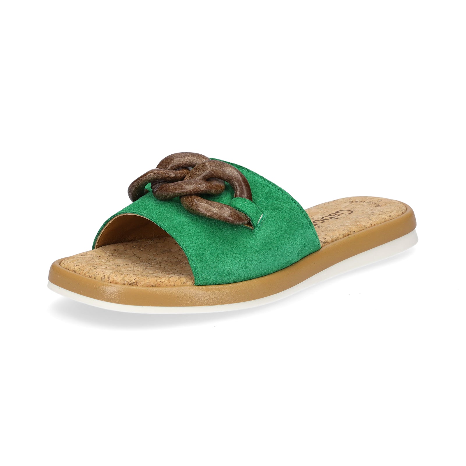 Gabor Damen Leder Pantolette grün