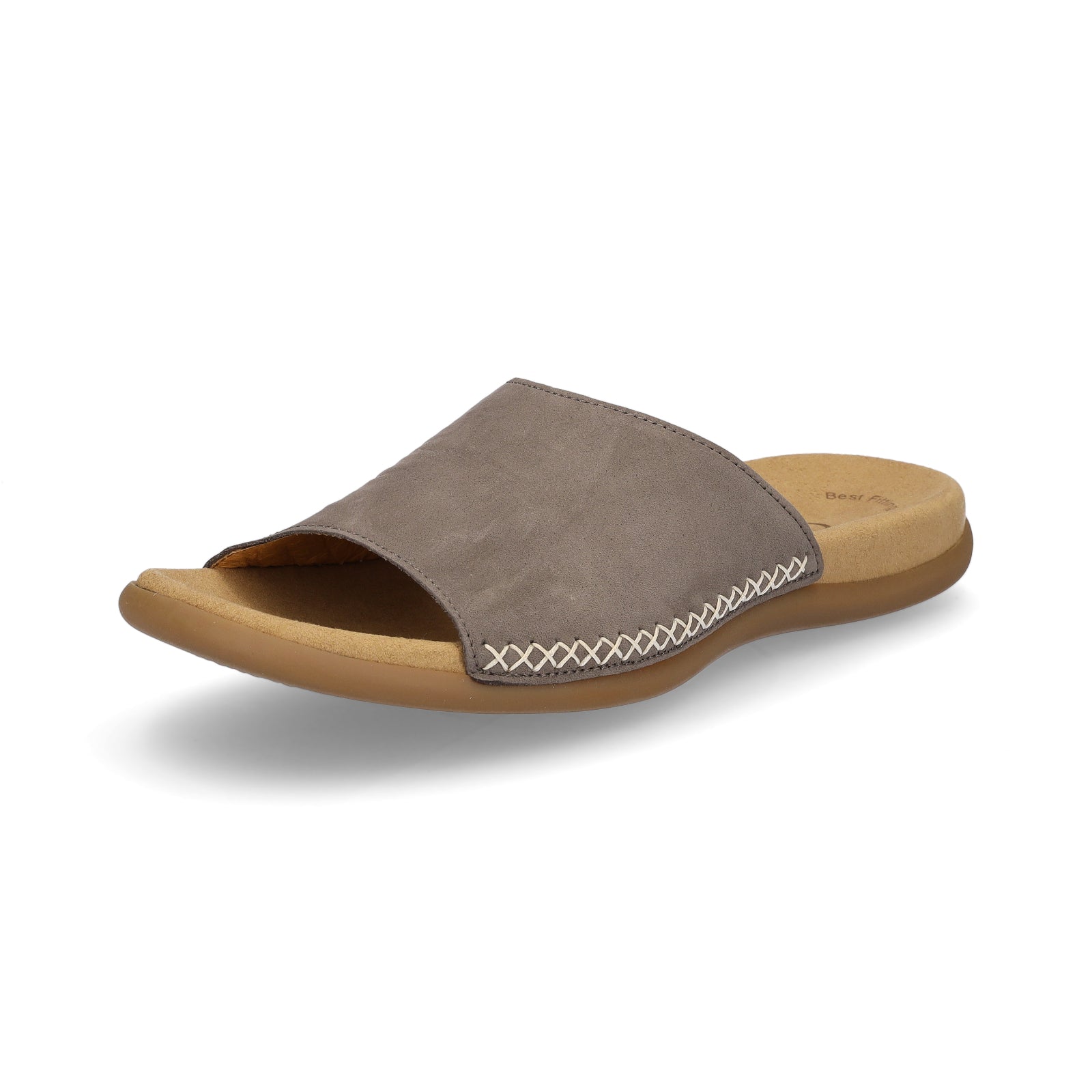 Gabor Damen Leder Pantolette taupe