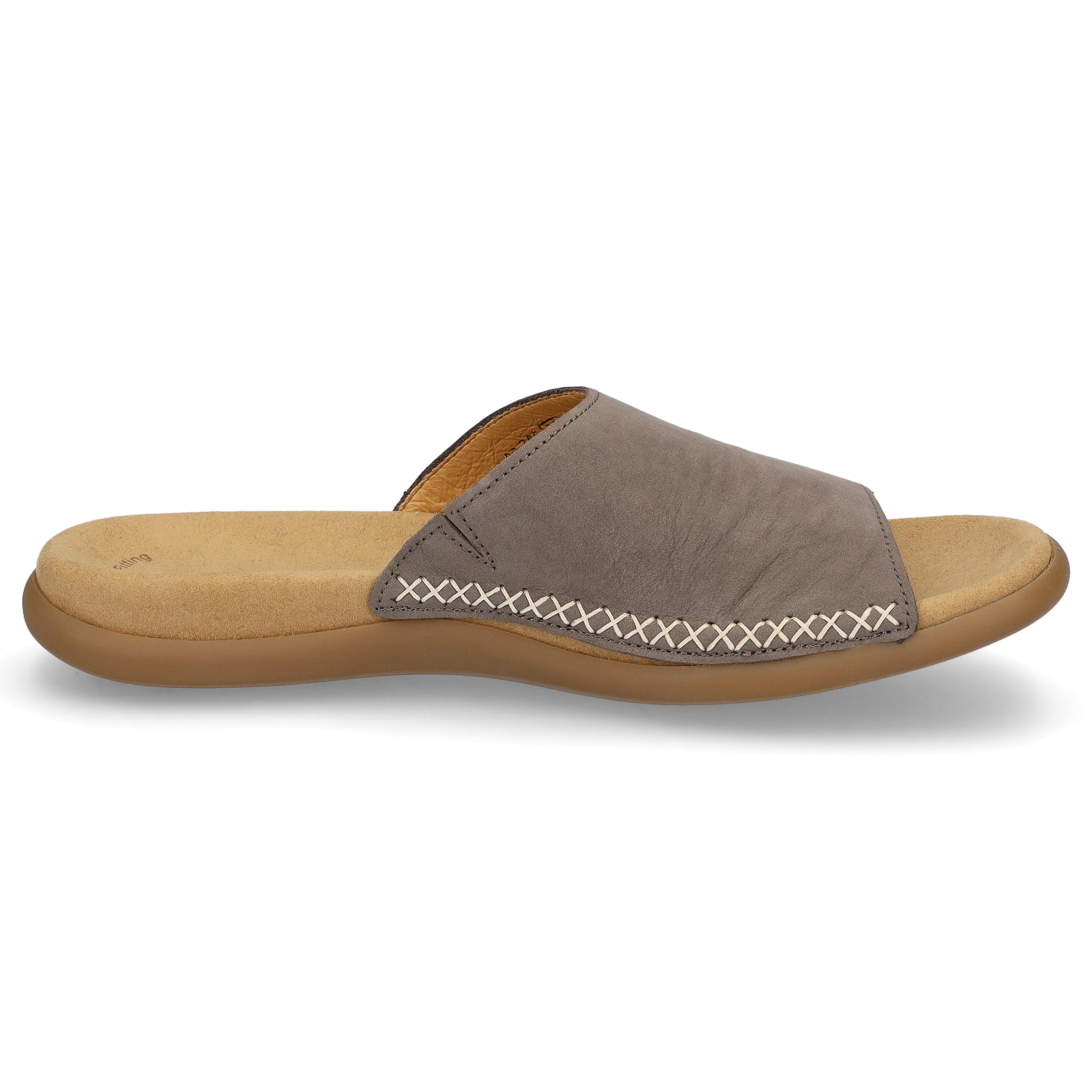 Gabor Damen Leder Pantolette taupe