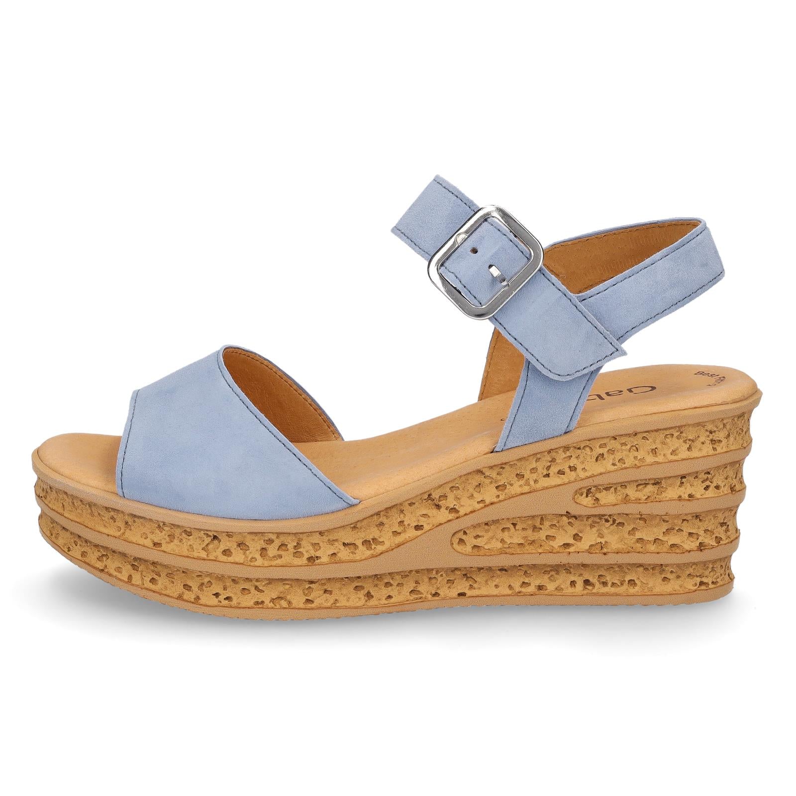 Gabor Damen Plateau Sandalette jeans blau