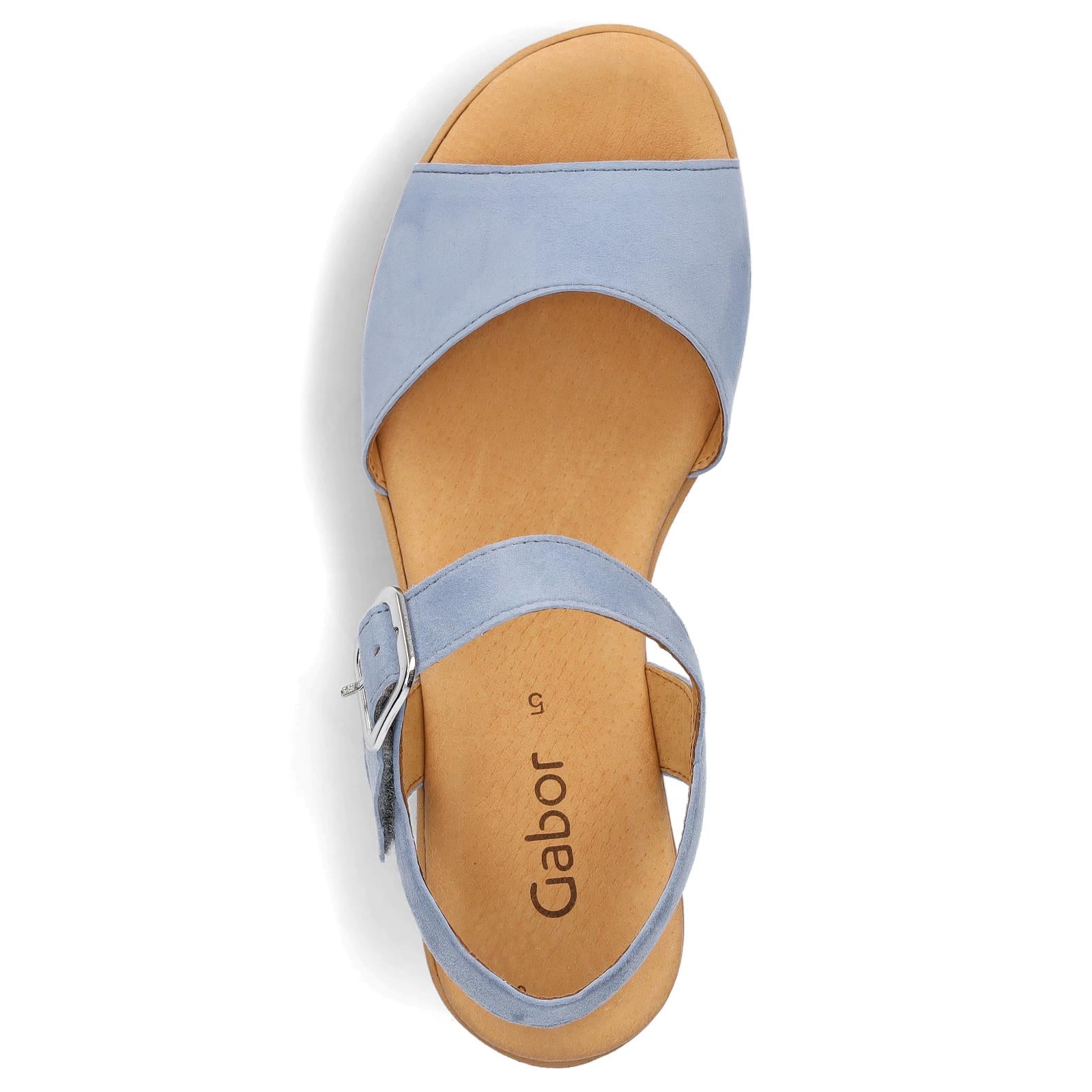 Gabor Damen Plateau Sandalette jeans blau