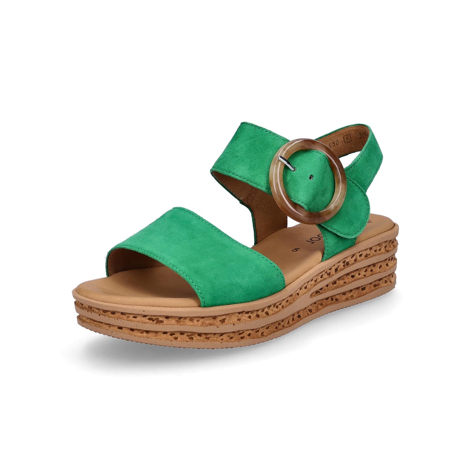 Gabor women's wedge sandals green