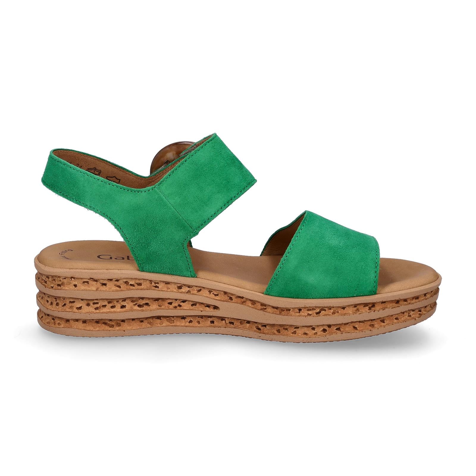 Gabor Damen Keil Sandalette grün