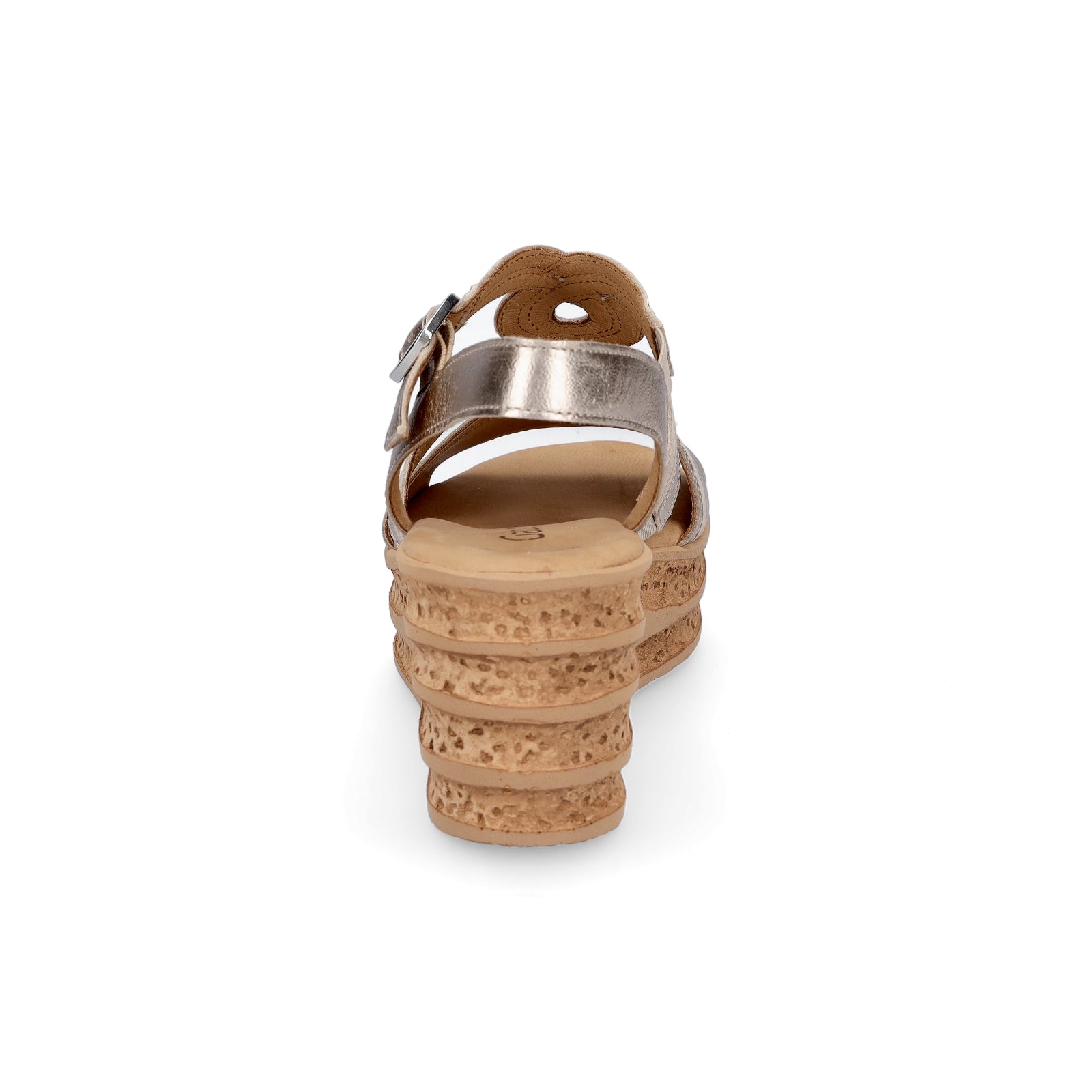 Gabor women's wedge sandals beige metallic