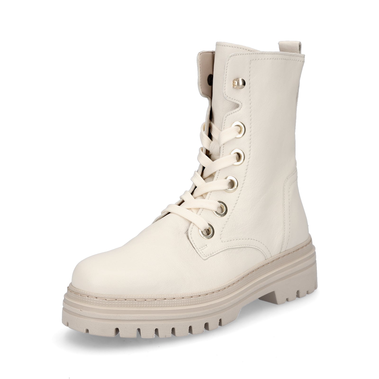 Gabor women's lace-up boot cream white