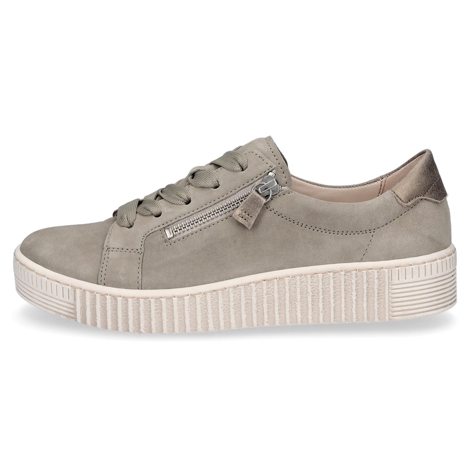 Gabor Damen Leder Sneaker schilf grün