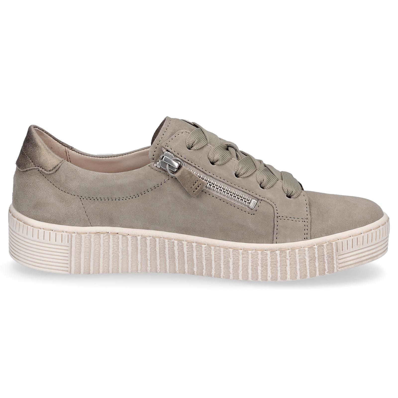 Gabor Damen Leder Sneaker schilf grün