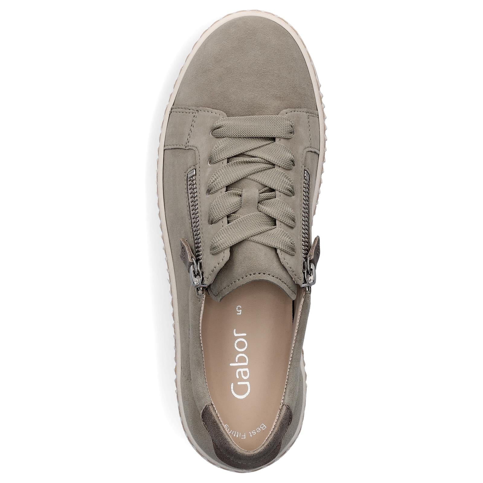 Gabor Damen Leder Sneaker schilf grün