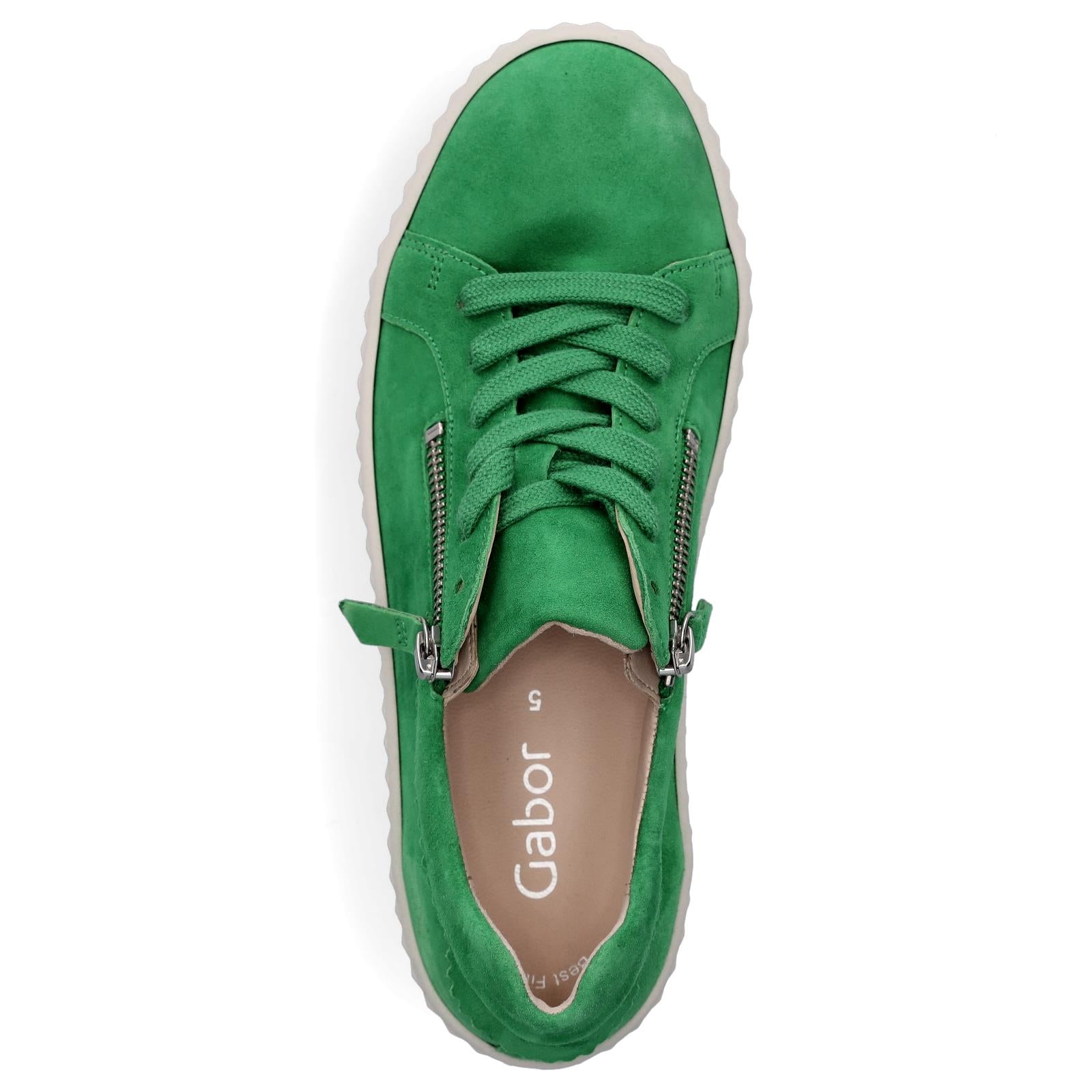 Gabor women's platform sneakers green