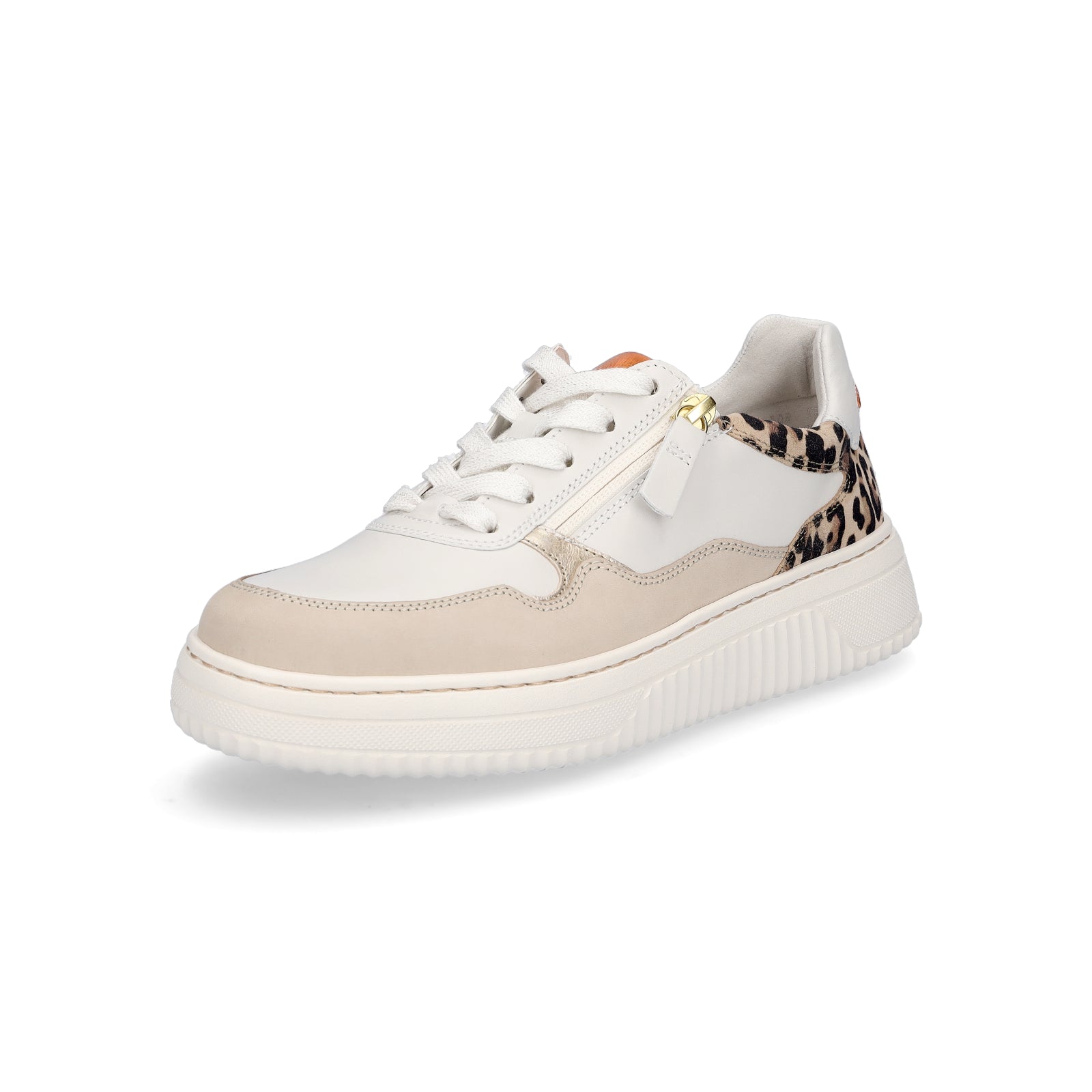 Gabor Damen Sneaker weiß beige Leo