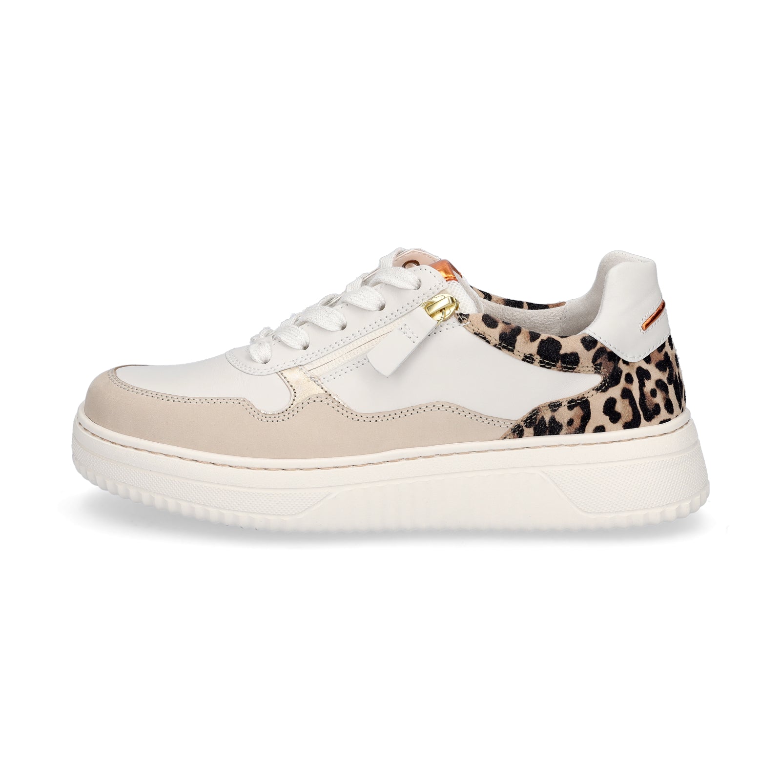 Gabor Damen Sneaker weiß beige Leo