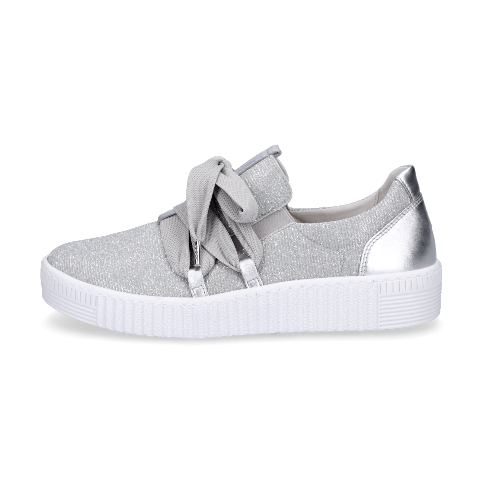 Gabor Damen Sneaker silber Glitzer