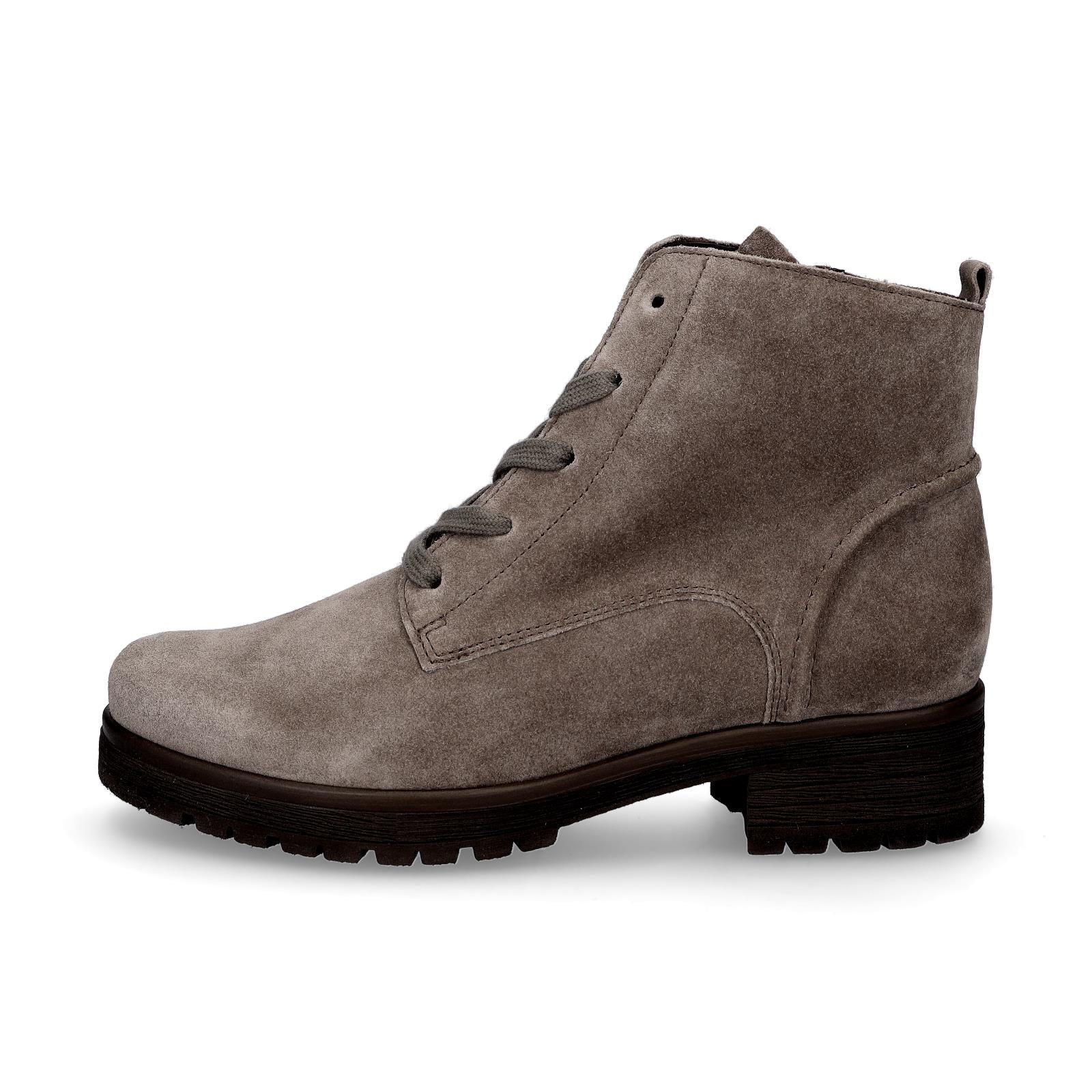 Gabor Damen Leder Schnürstiefelette taupe