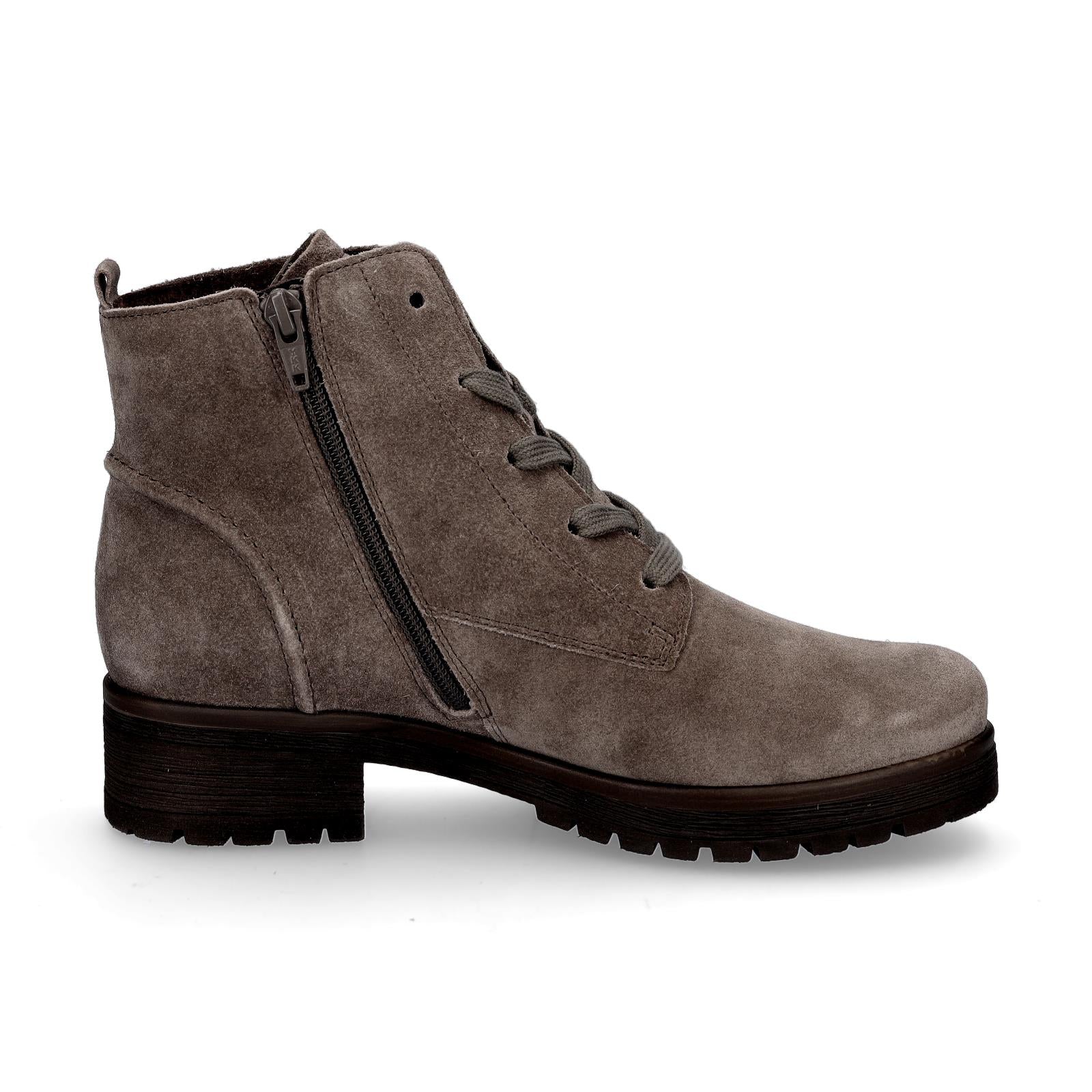Gabor Damen Leder Schnürstiefelette taupe
