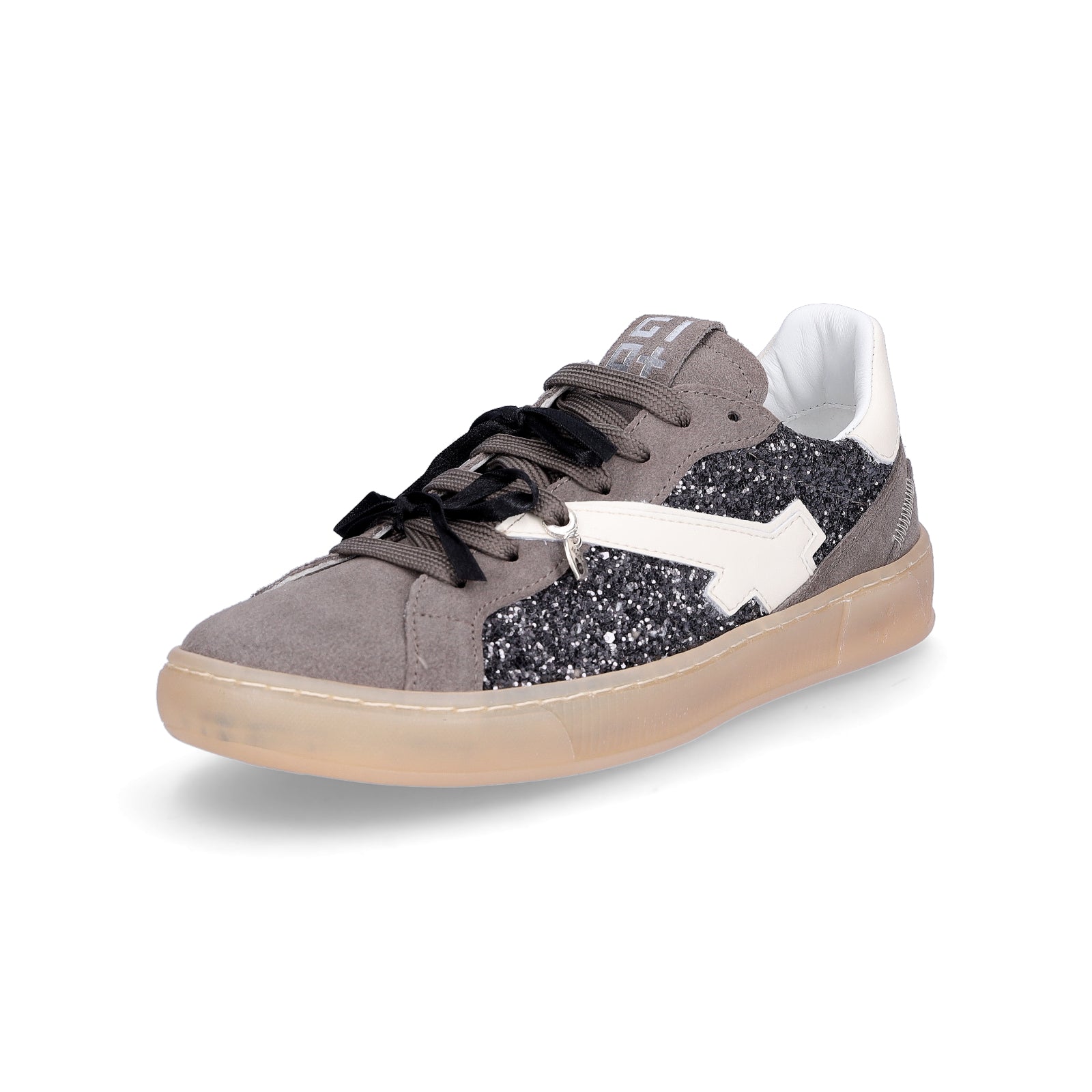 Gio+ Damen Sneaker grau Glitzer