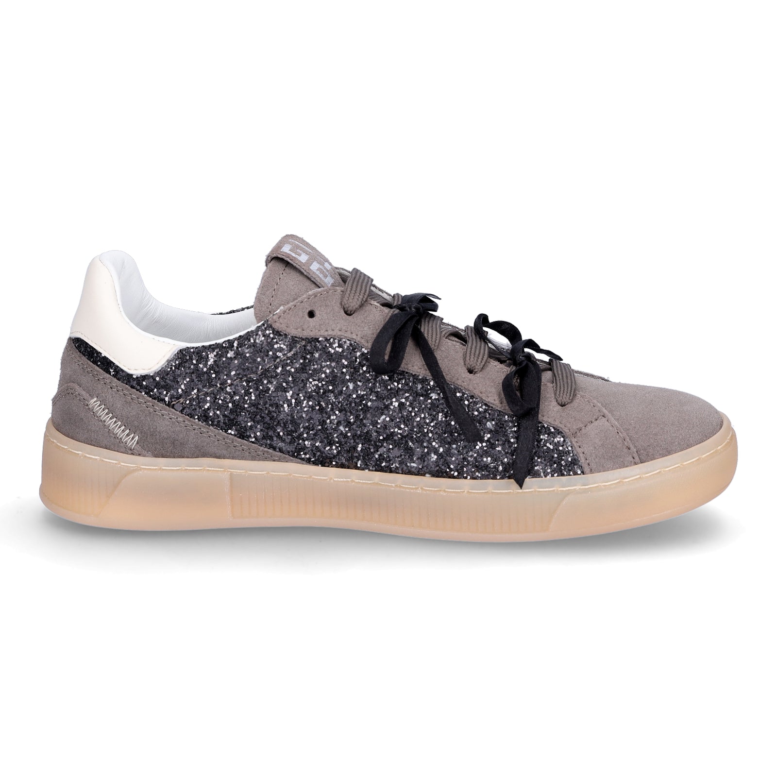 Gio+ Damen Sneaker grau Glitzer
