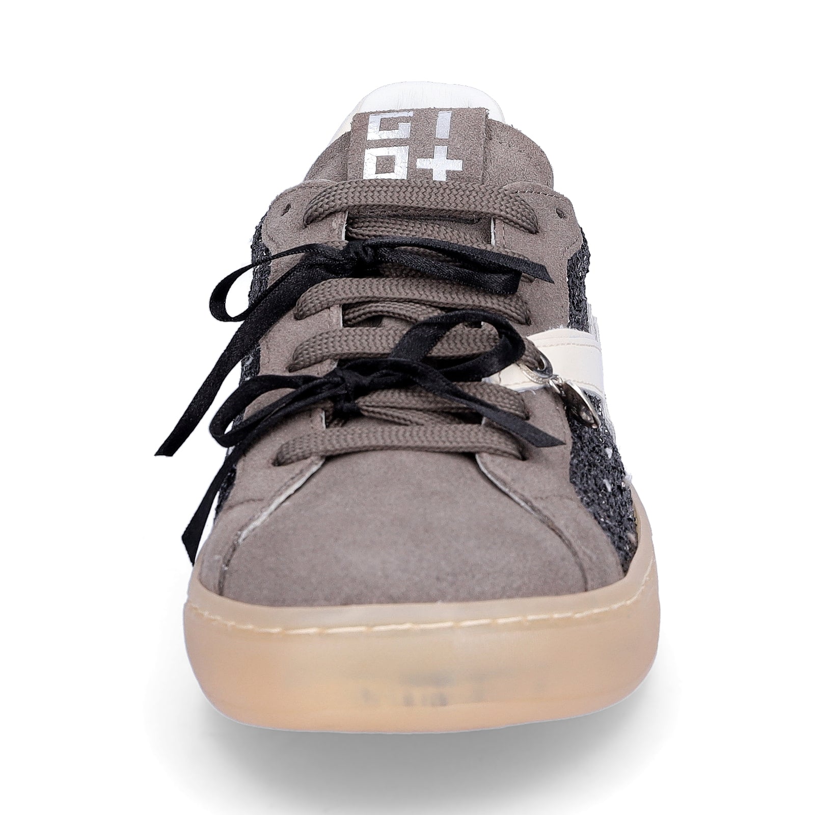 Gio+ Damen Sneaker grau Glitzer