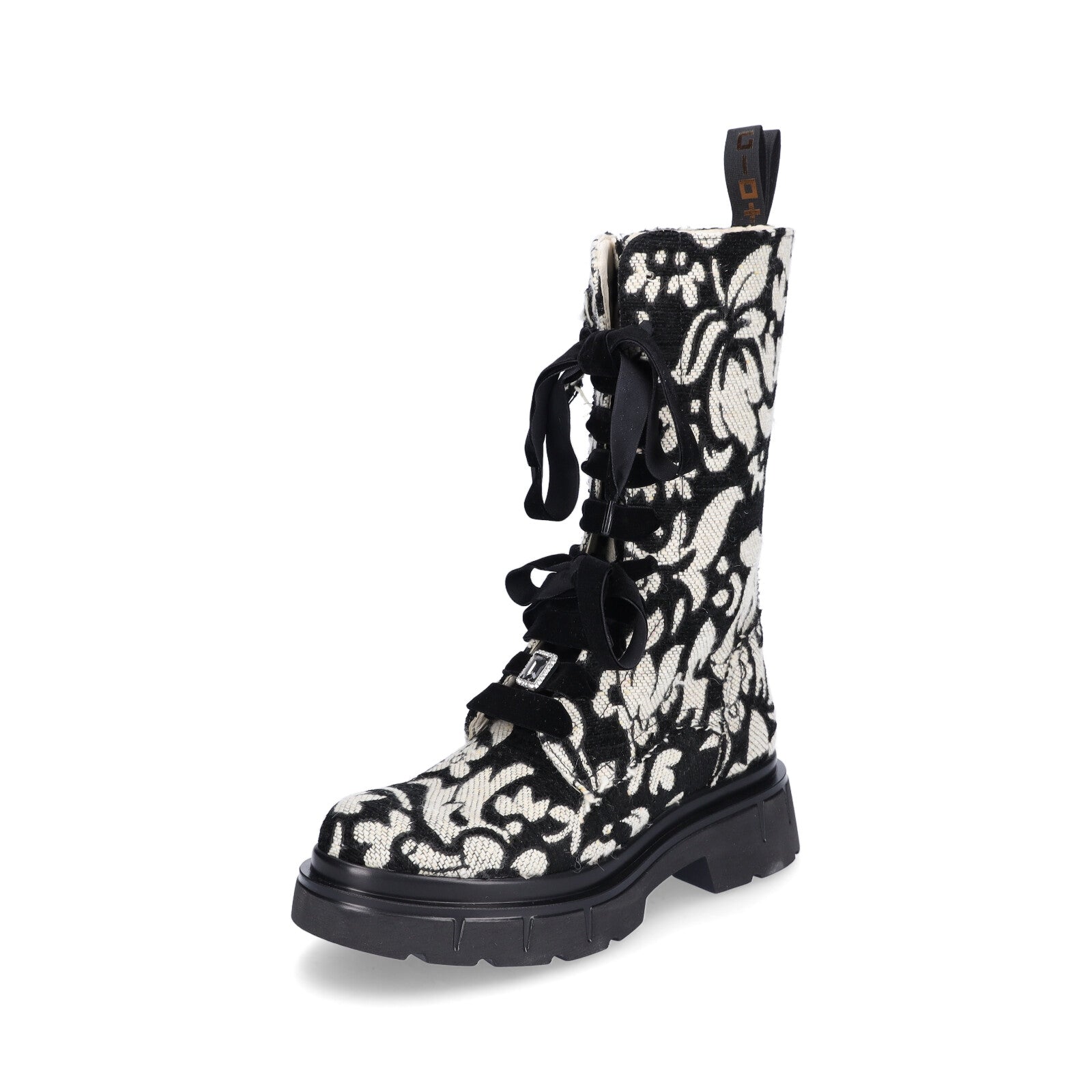 Gio+ Damen Halbschaftstiefel schwarz weiß