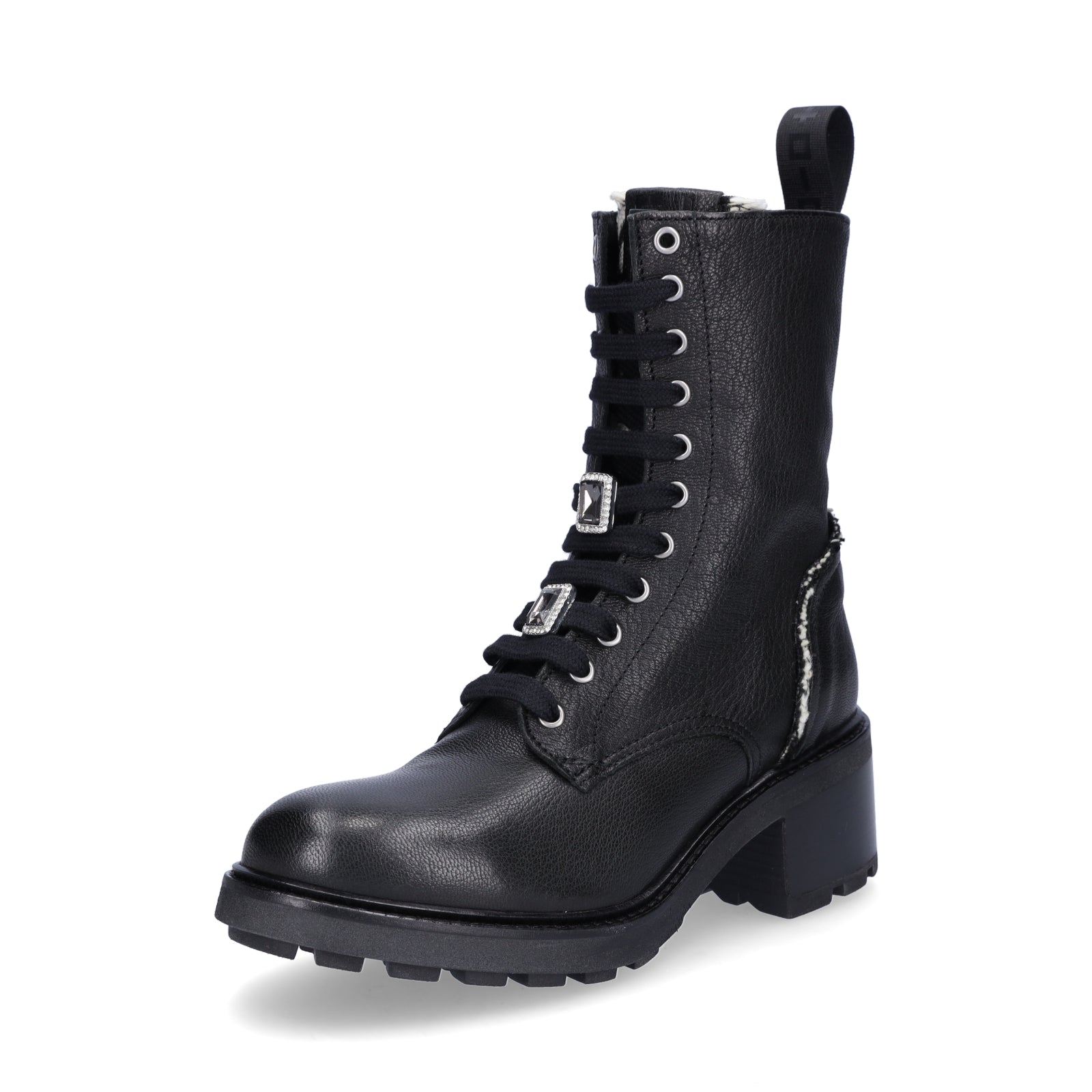Gio+ women's lace-up ankle boots black