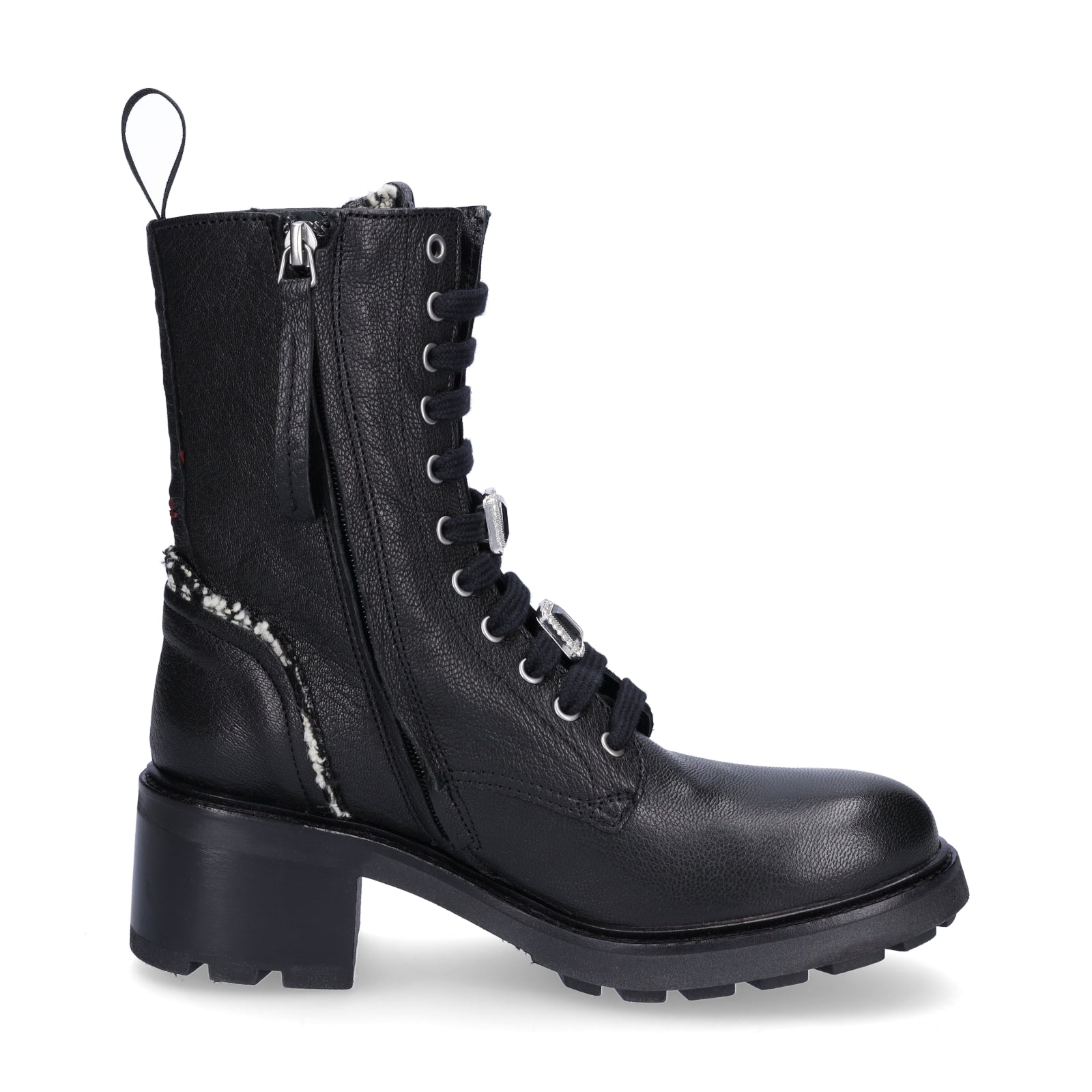 Gio+ women's lace-up ankle boots black
