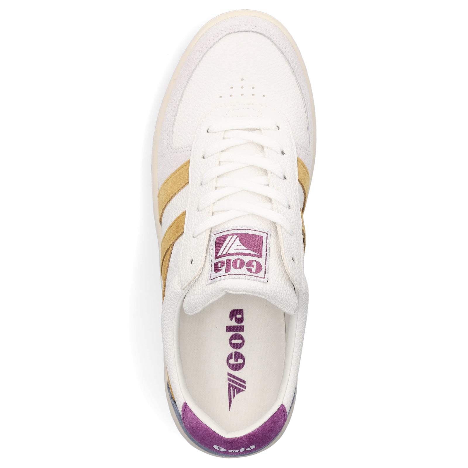 Gola Damen Sneaker Grandslam Trident weiß gelb