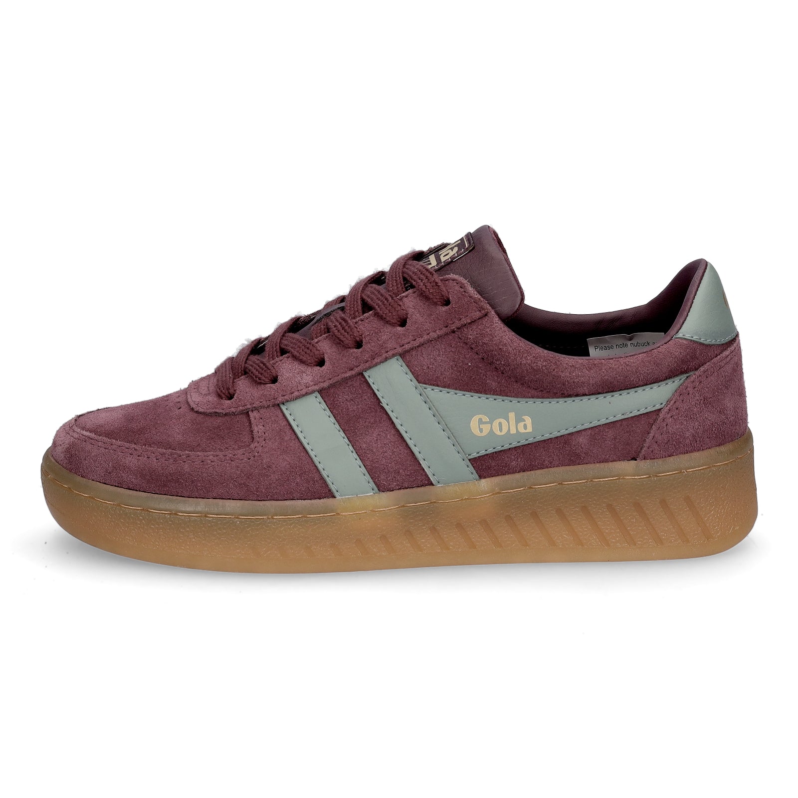 Gola Damen Sneaker Grandslam Suede weinrot hellgrün