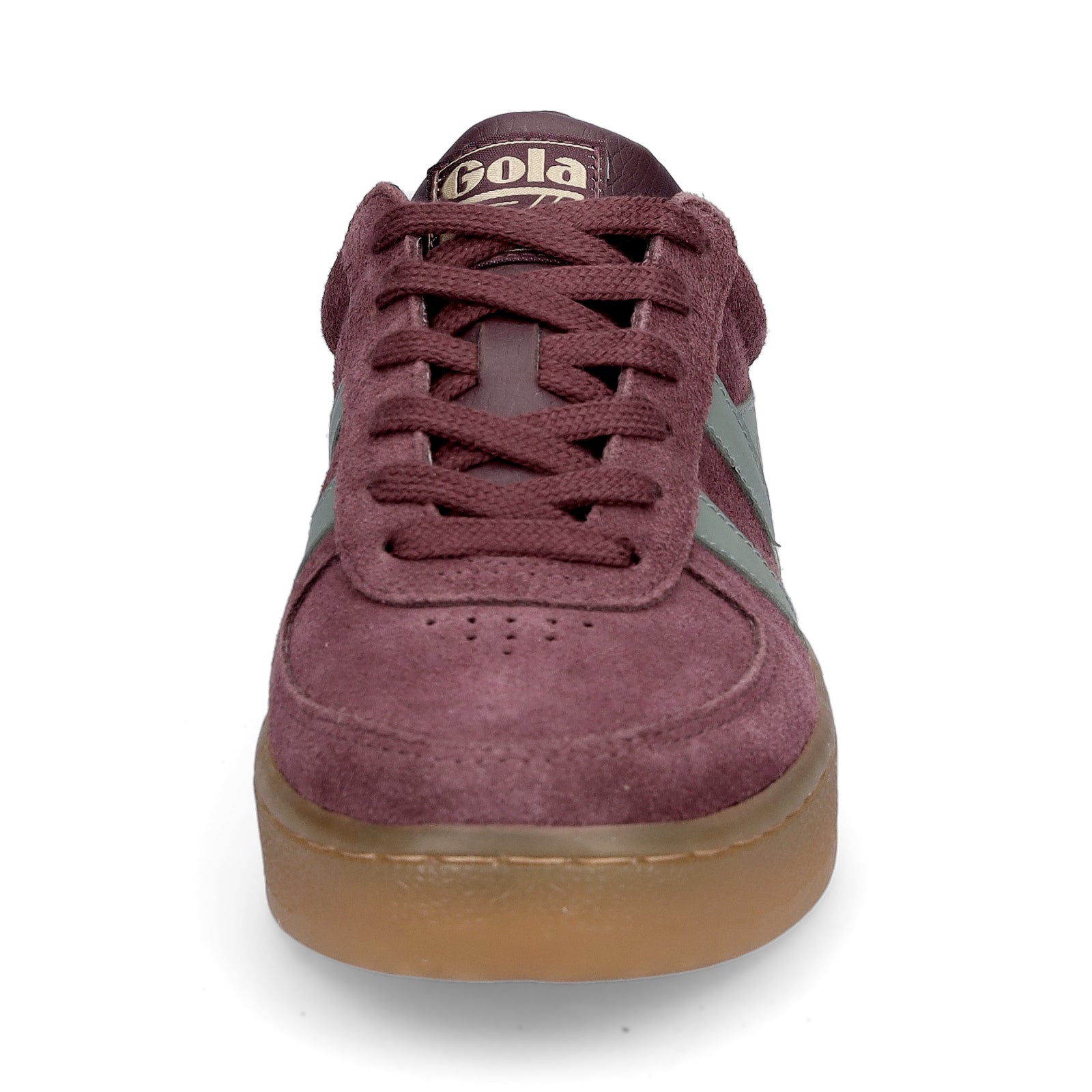 Gola Damen Sneaker Grandslam Suede weinrot hellgrün