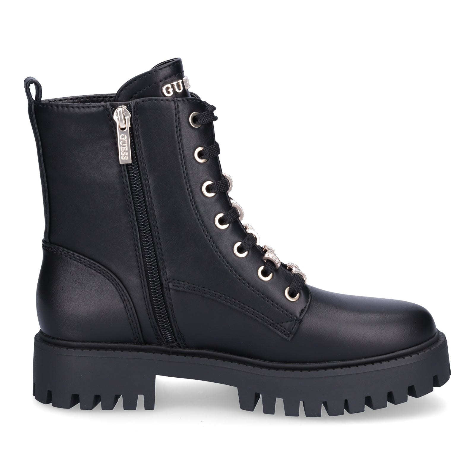 Guess Damen Schnürboot Fiona schwarz