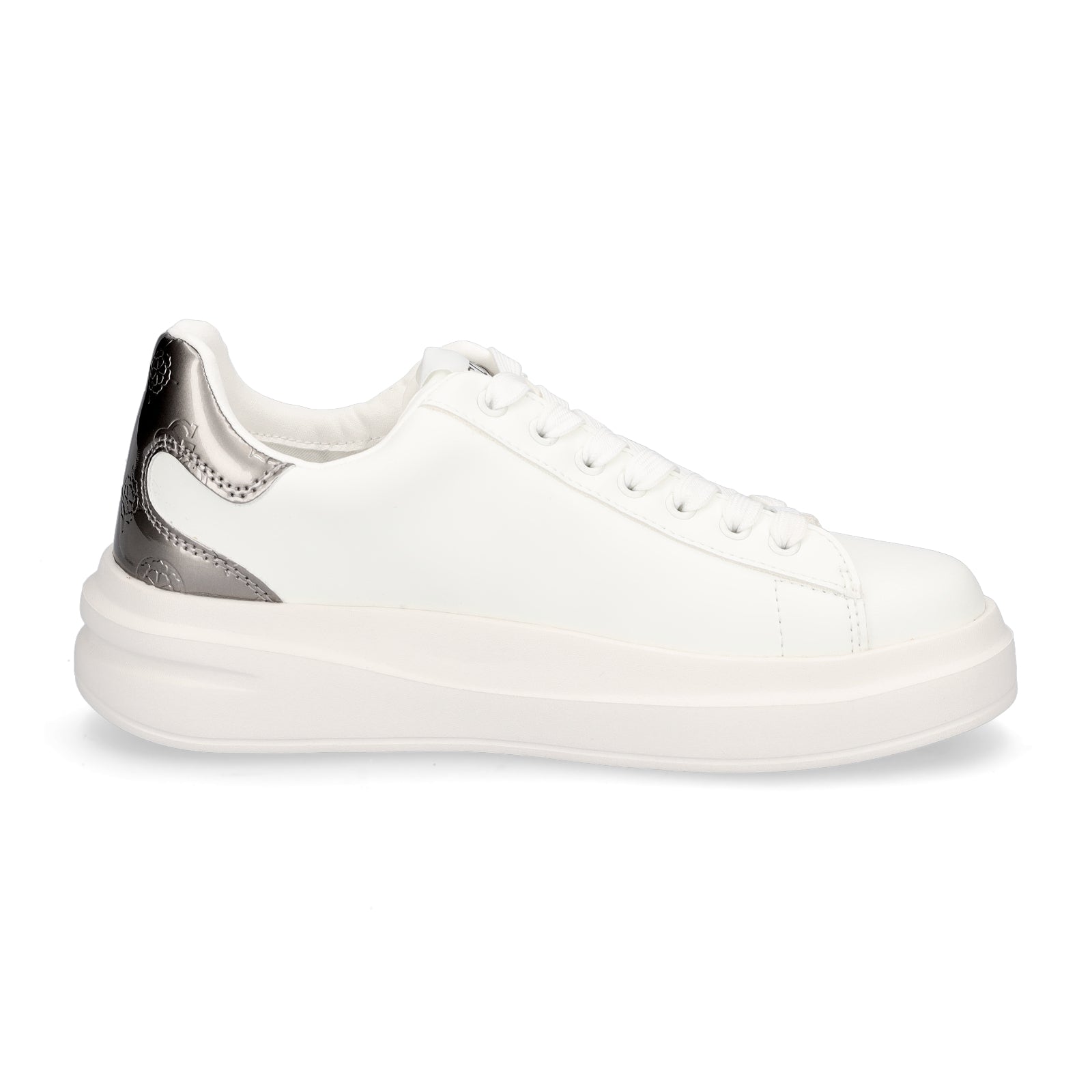 Guess Damen Sneaker Elbina weiß metallic