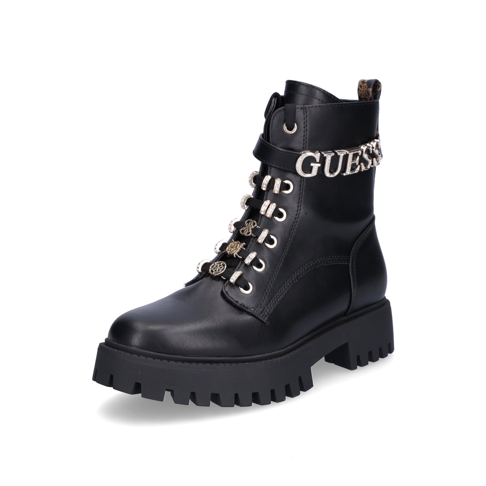 Guess Women's Lace-up Boot Ficki Black