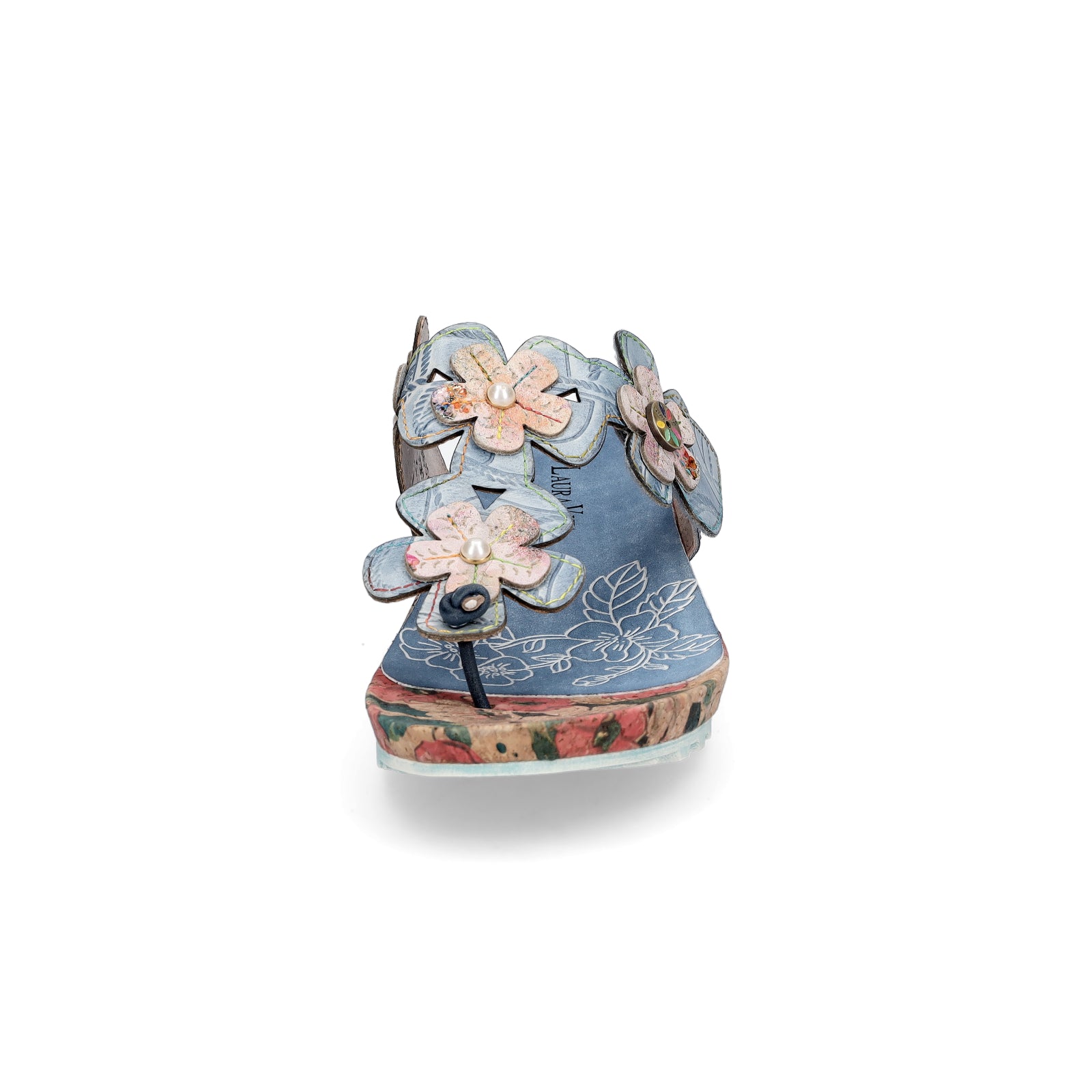 Laura Vita Damen Pantolette blau