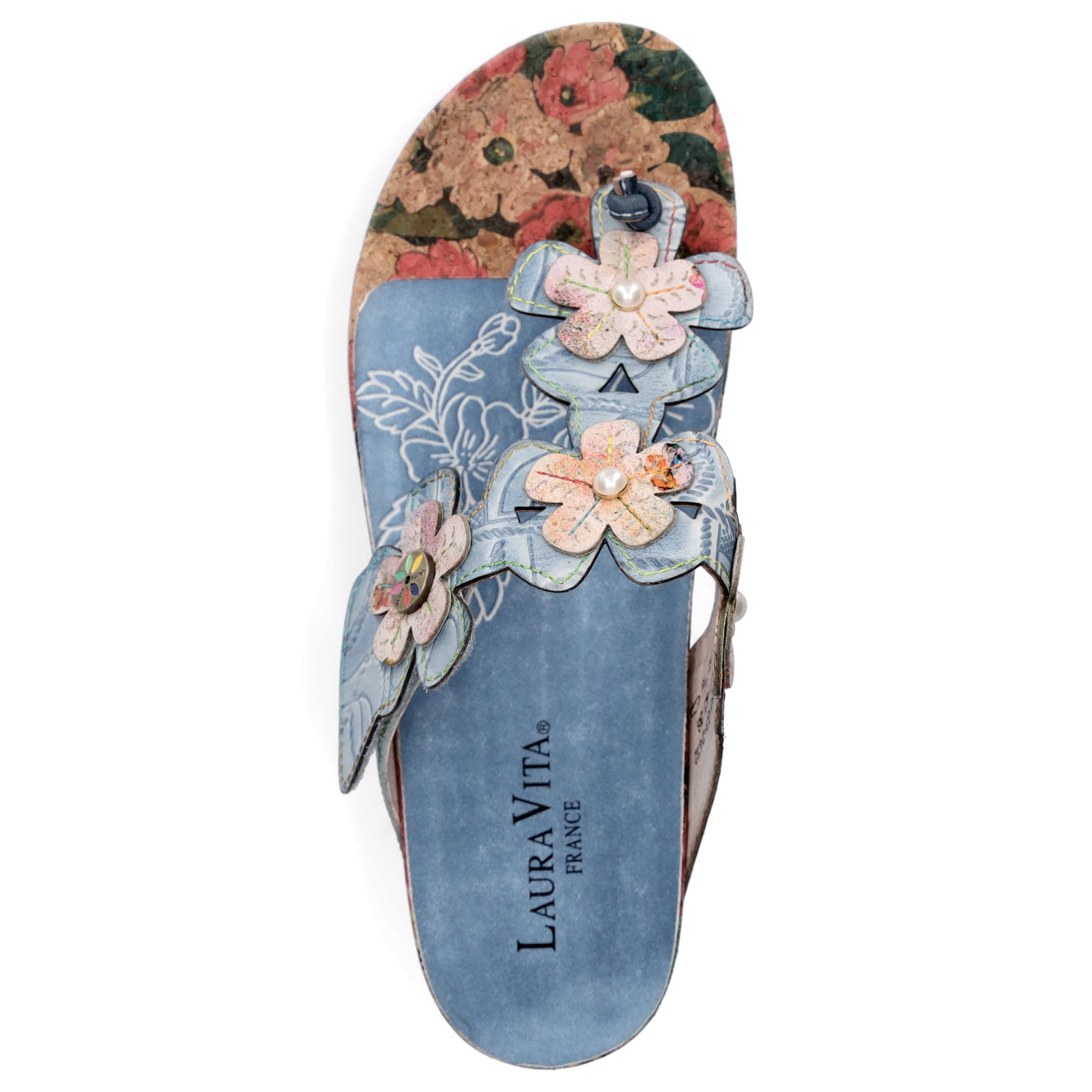 Laura Vita Damen Pantolette blau