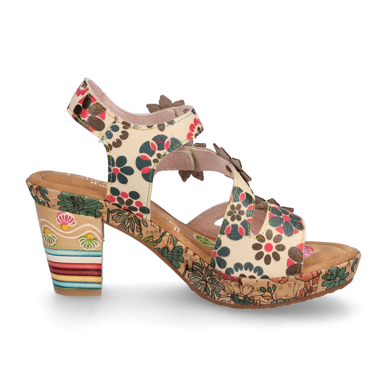 Laura Vita Damen Sandalette beige multi