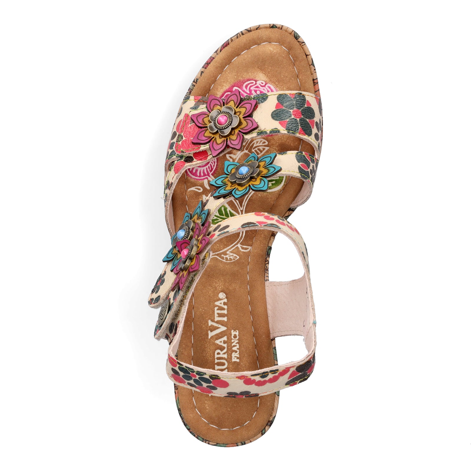 Laura Vita Damen Sandalette beige multi