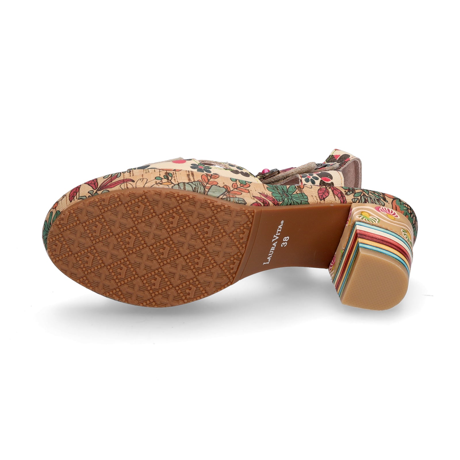 Laura Vita Damen Sandalette beige multi