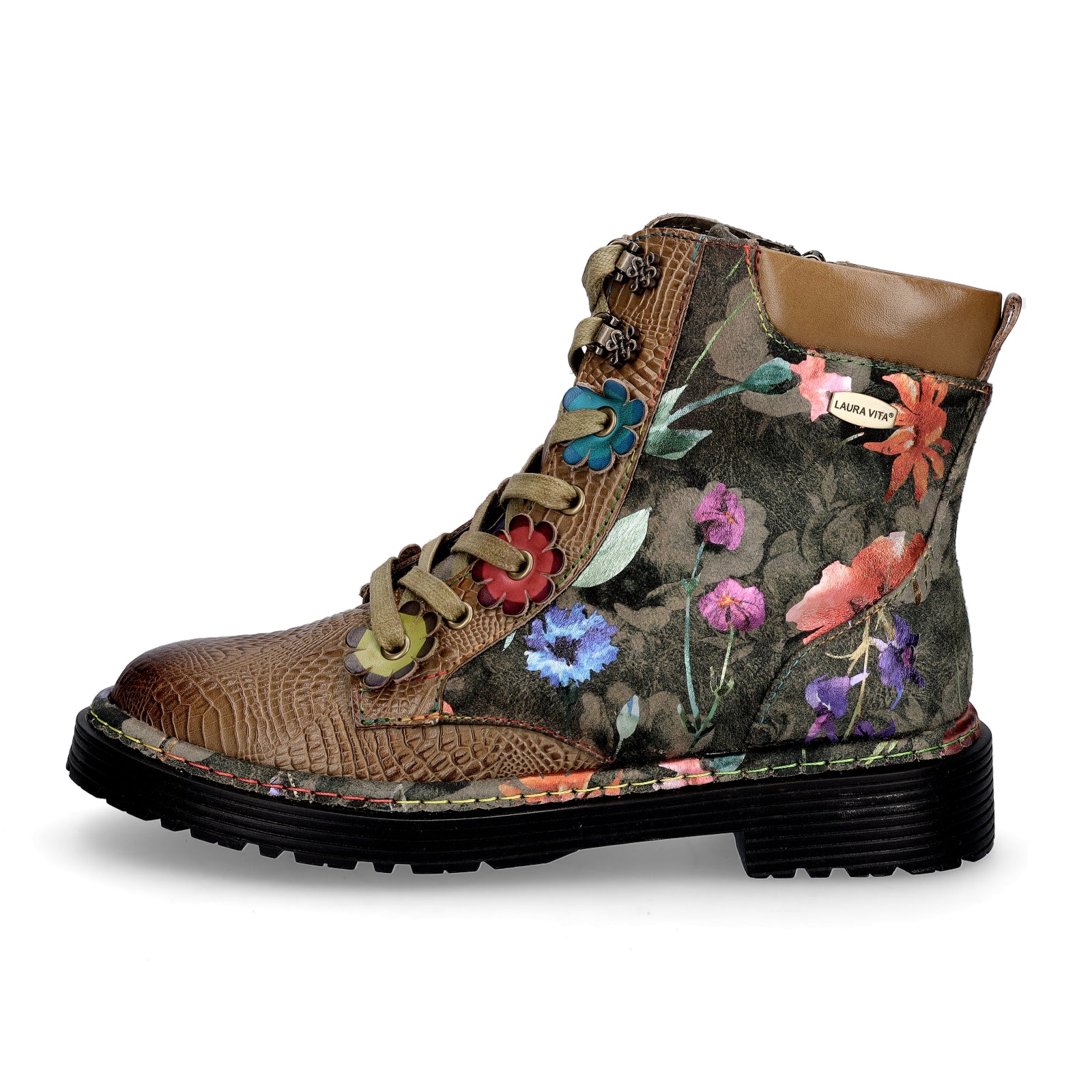 Laura Vita Damen Schnürboot Incaso 39 khaki