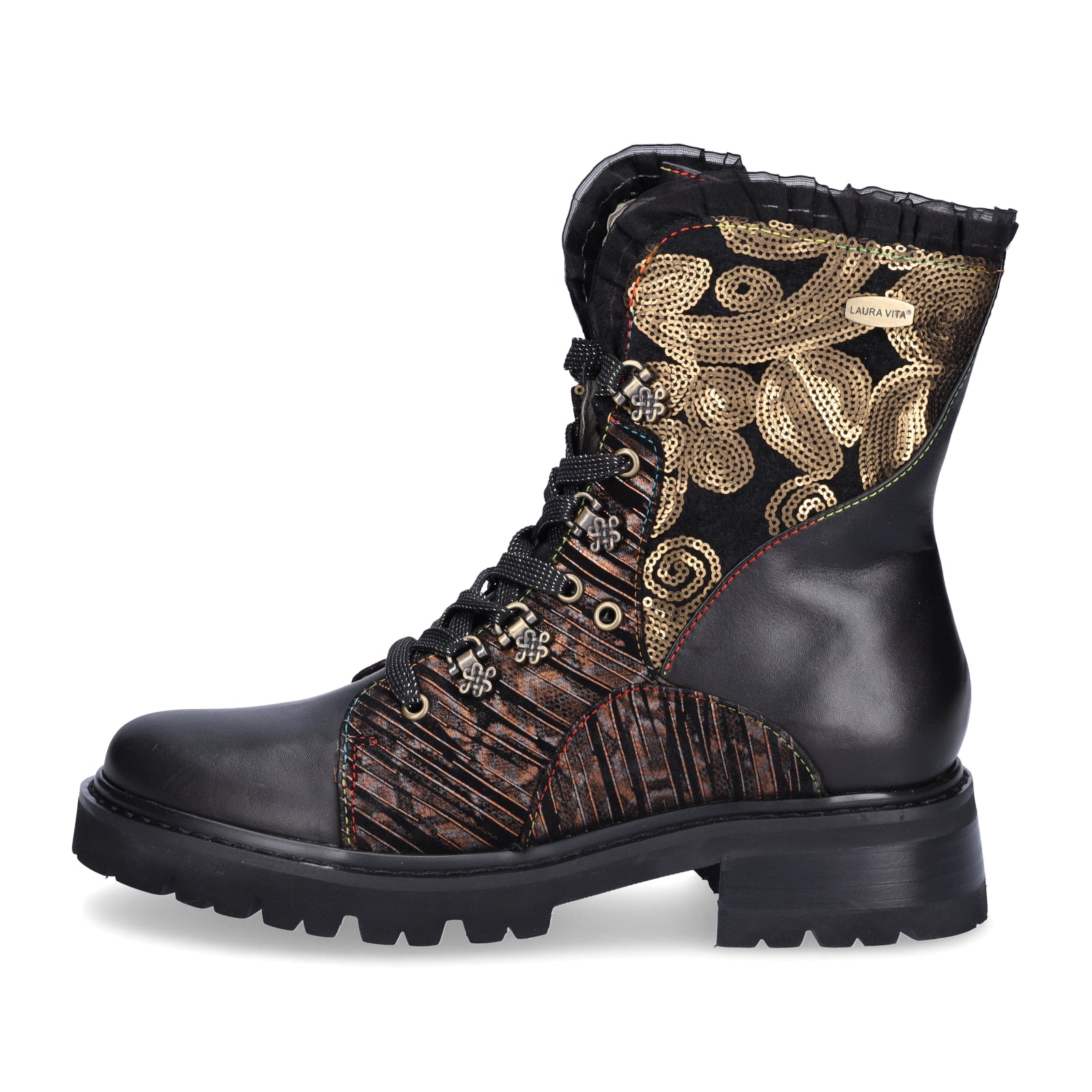 Laura Vita Damen Schnürboot Kouleo 16 schwarz