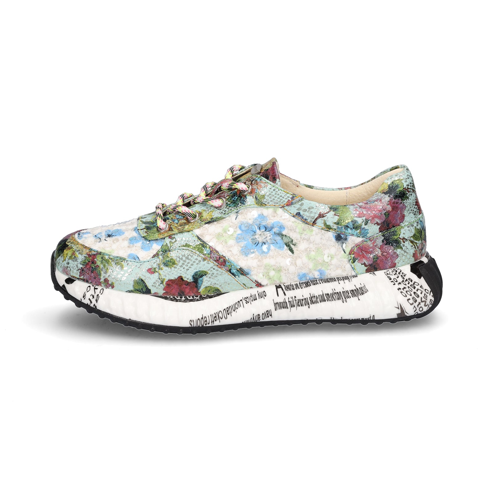 Laura Vita women's sneakers emerald green multi