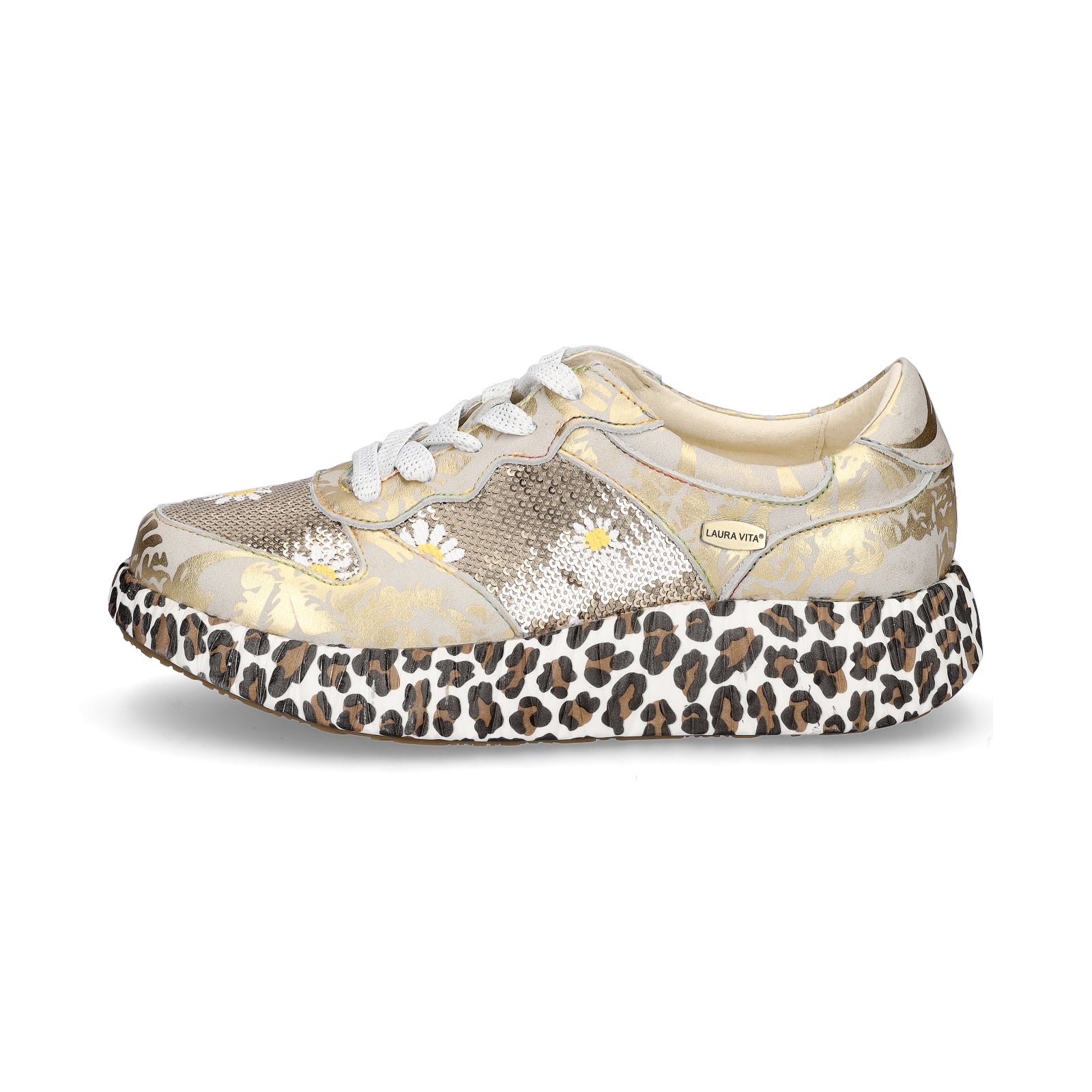 Laura Vita Damen Sneaker gold metallic