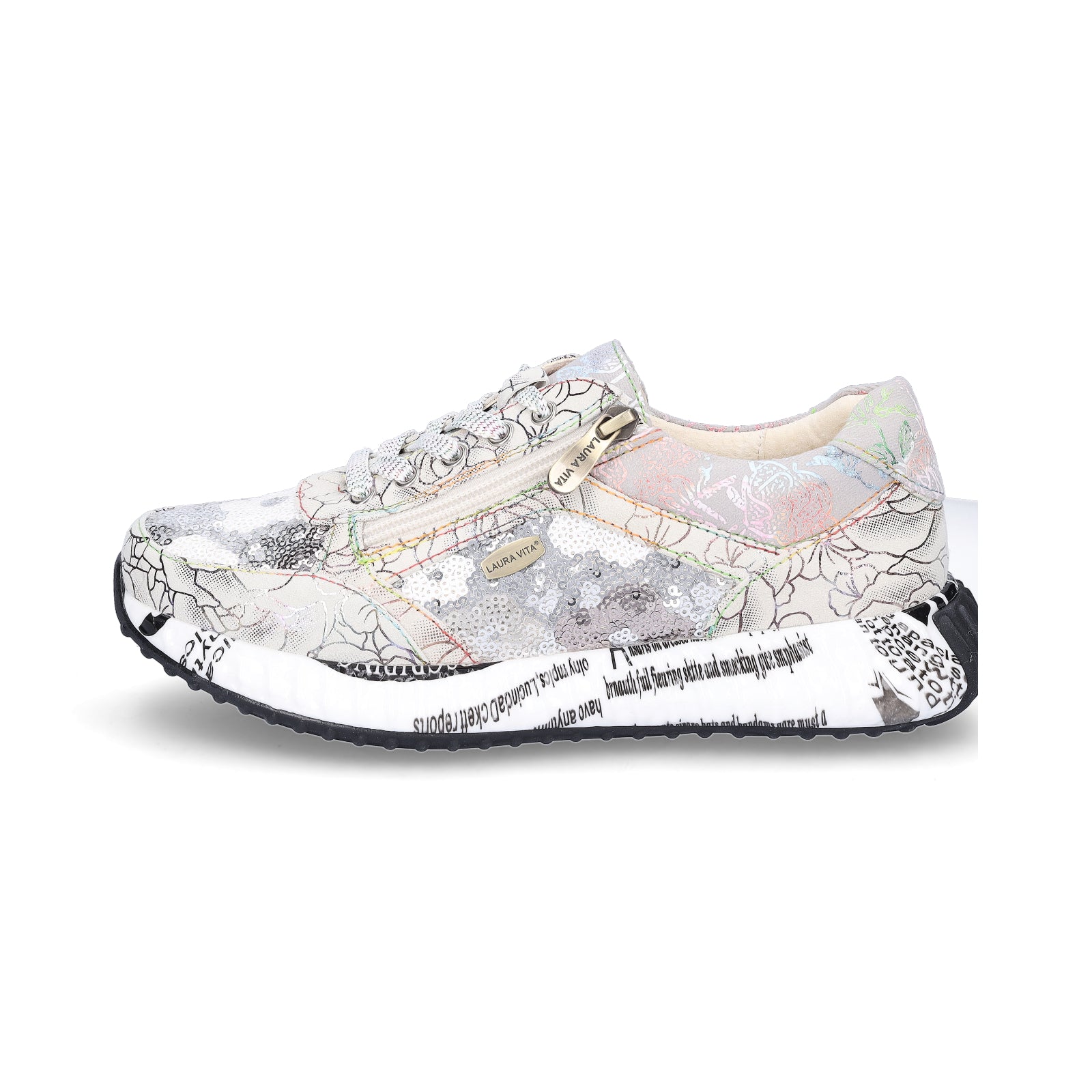 Laura Vita women's sneakers mother of pearl