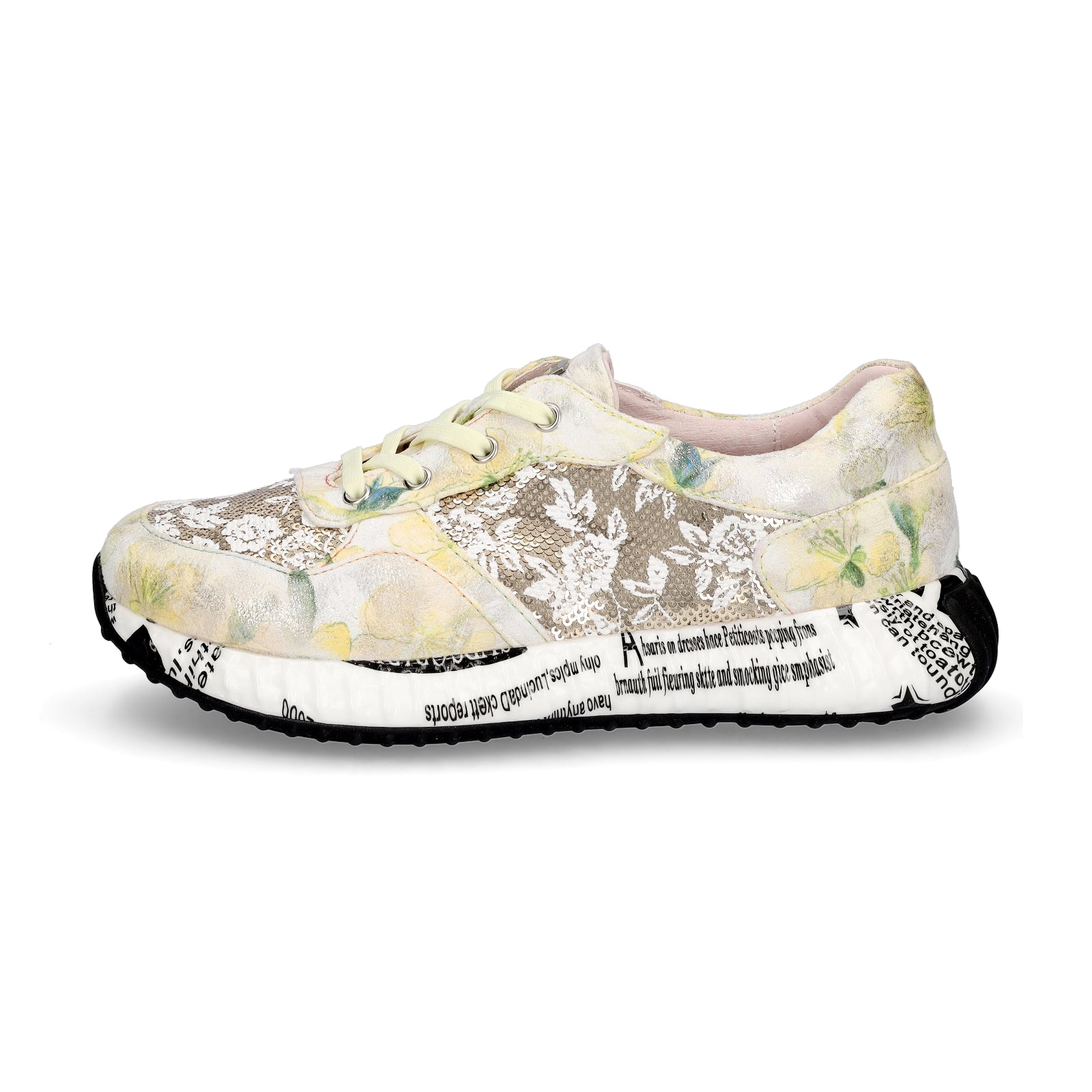 Laura Vita Damen Sneaker hellgelb multi