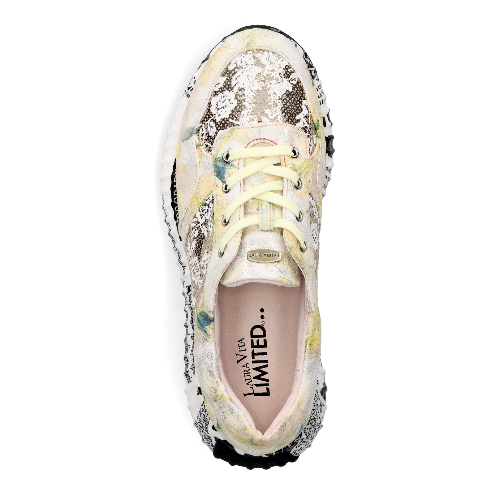 Laura Vita Damen Sneaker hellgelb multi