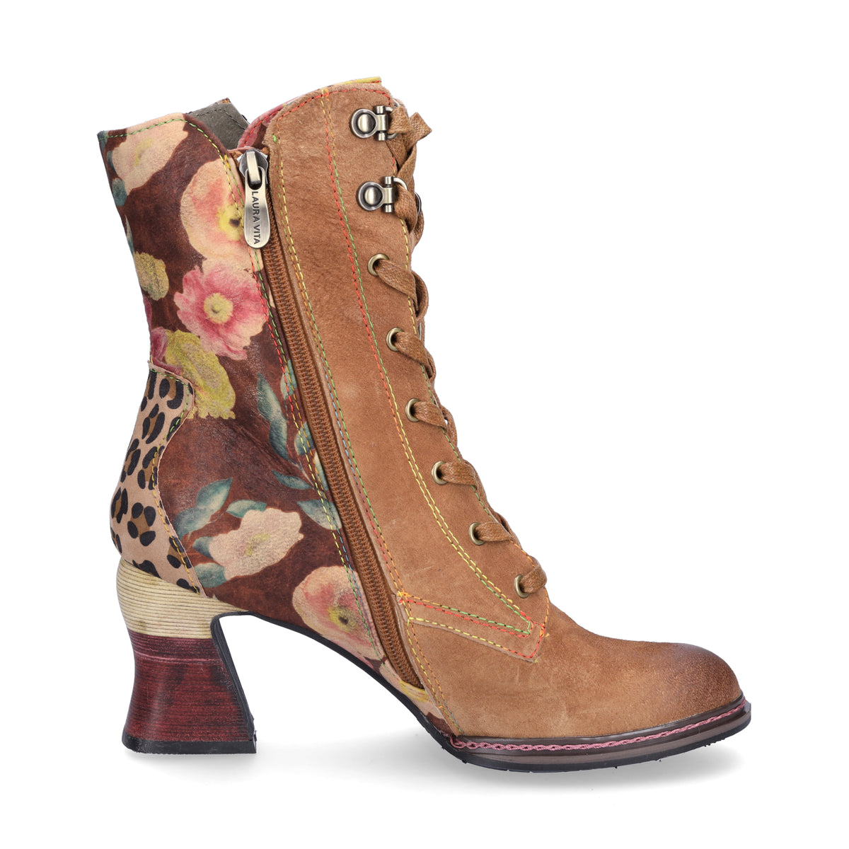 Laura Vita Damen Schnürstiefelette braun