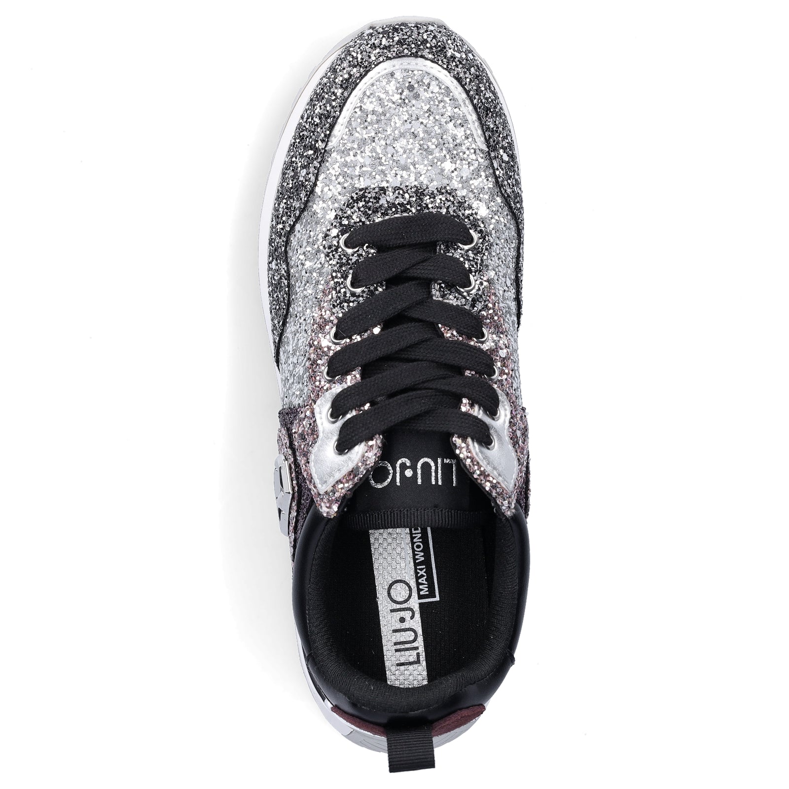 Liu Jo Damen Sneaker Maxi Wonder 01 silber schwarz