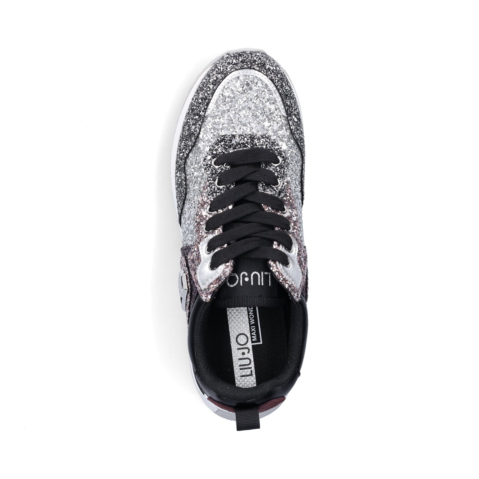 Liu Jo Damen Sneaker Maxi Wonder 01 silber schwarz