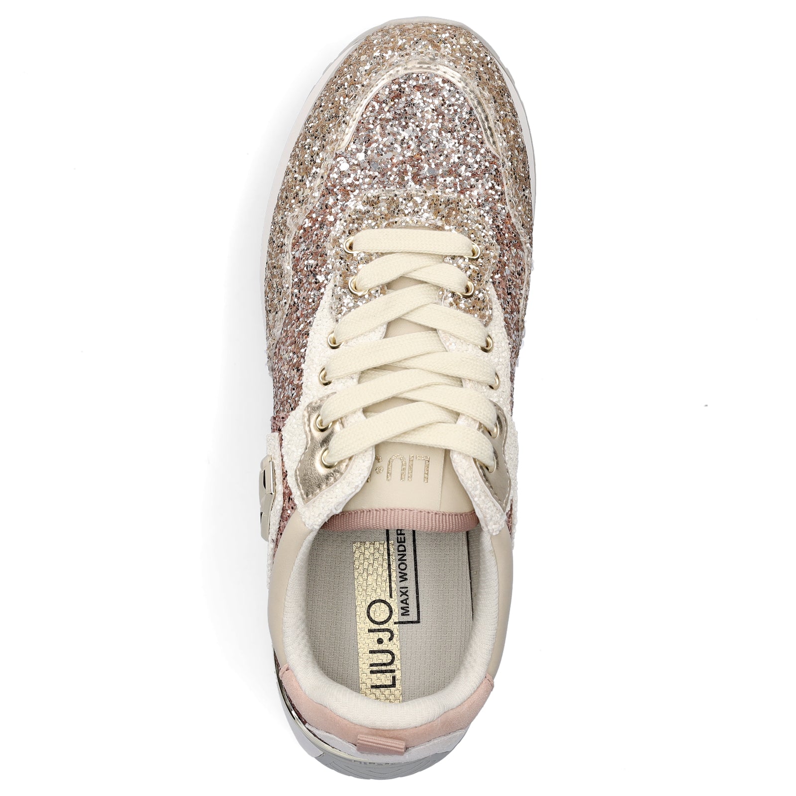 Liu Jo Damen Sneaker Maxi Wonder 01 gold kupfer