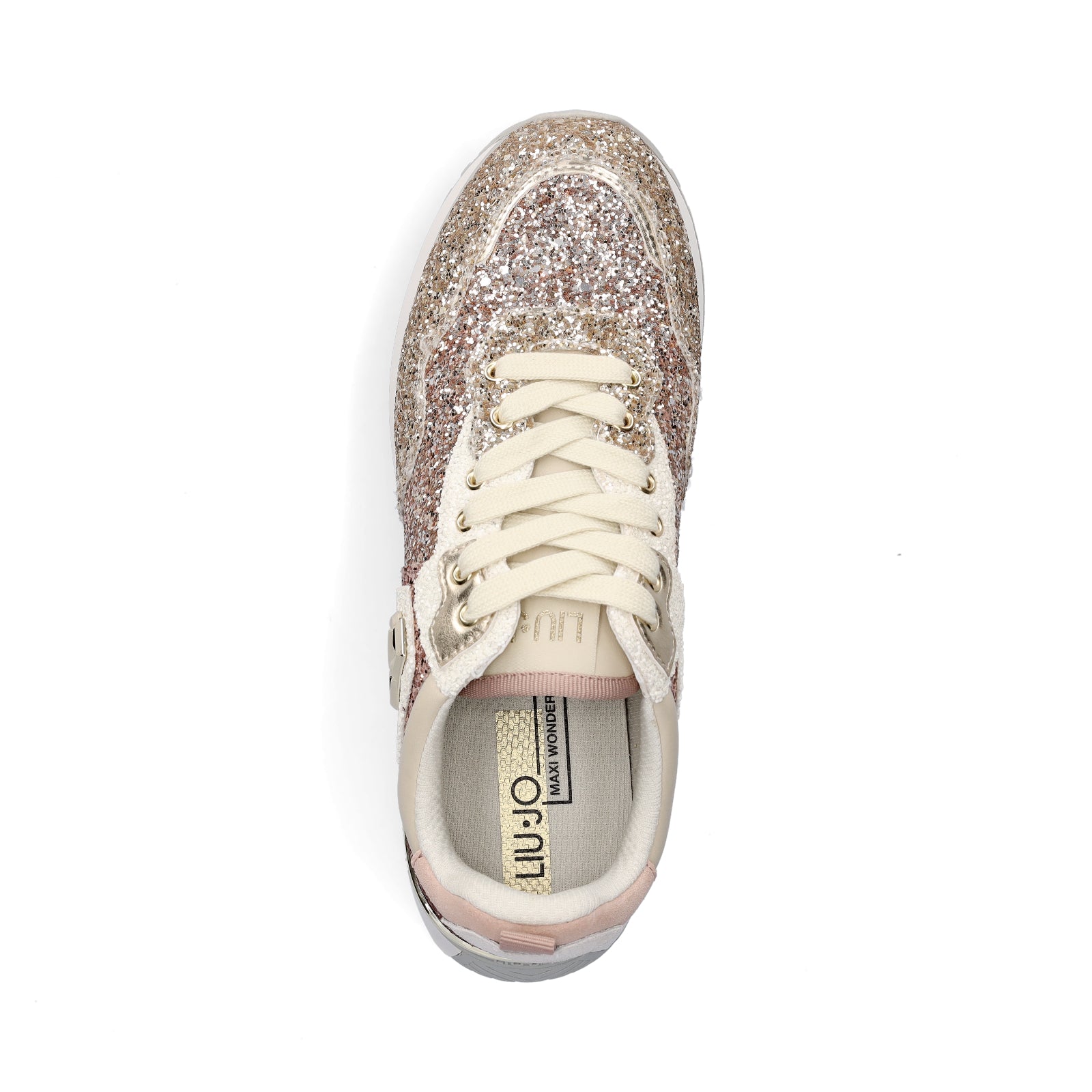 Liu Jo Damen Sneaker Maxi Wonder 01 gold kupfer